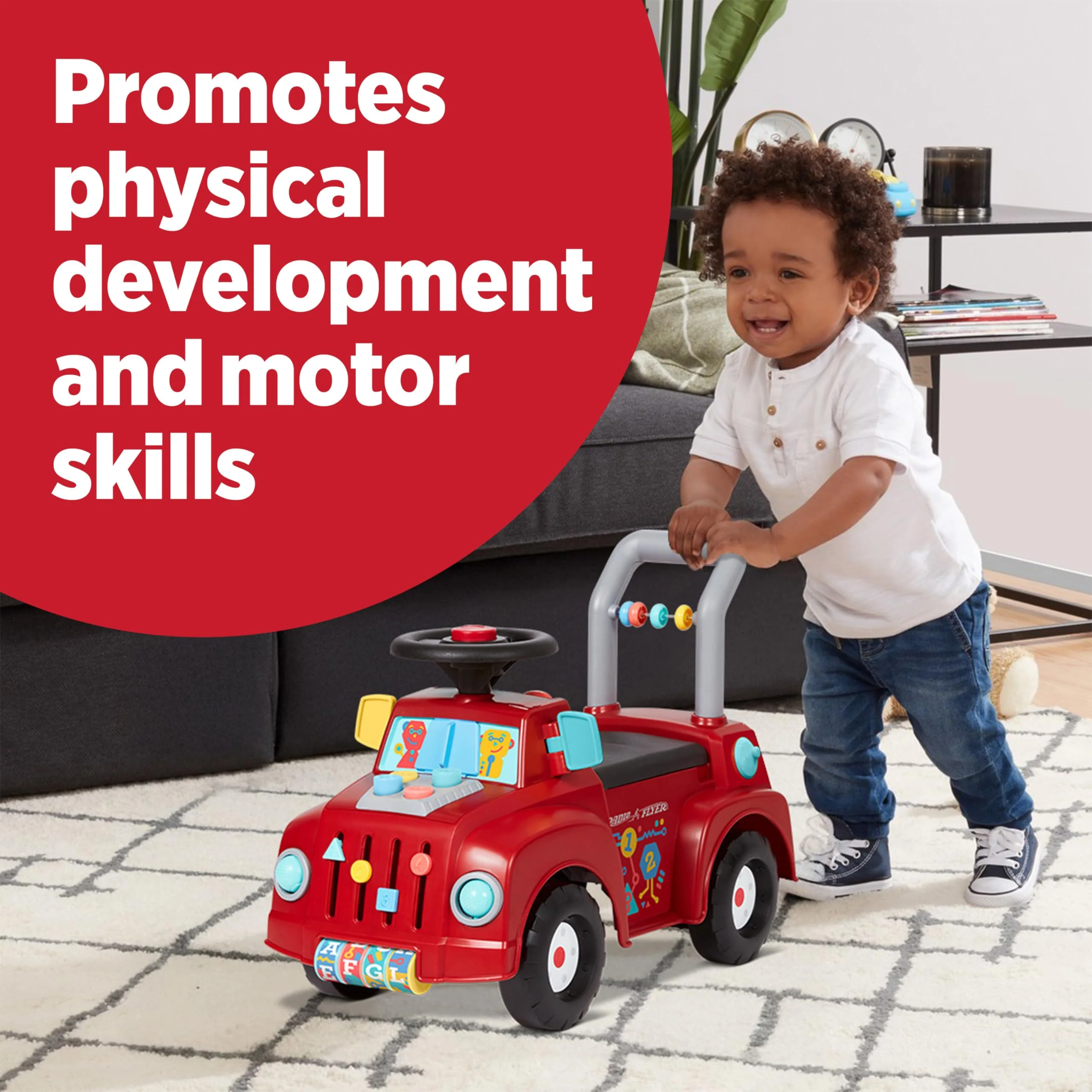 Radio Flyer Tinker Truck With Lights & Sounds, Toddler Ride On Toy, For Ages 1-3, Red - Image 13