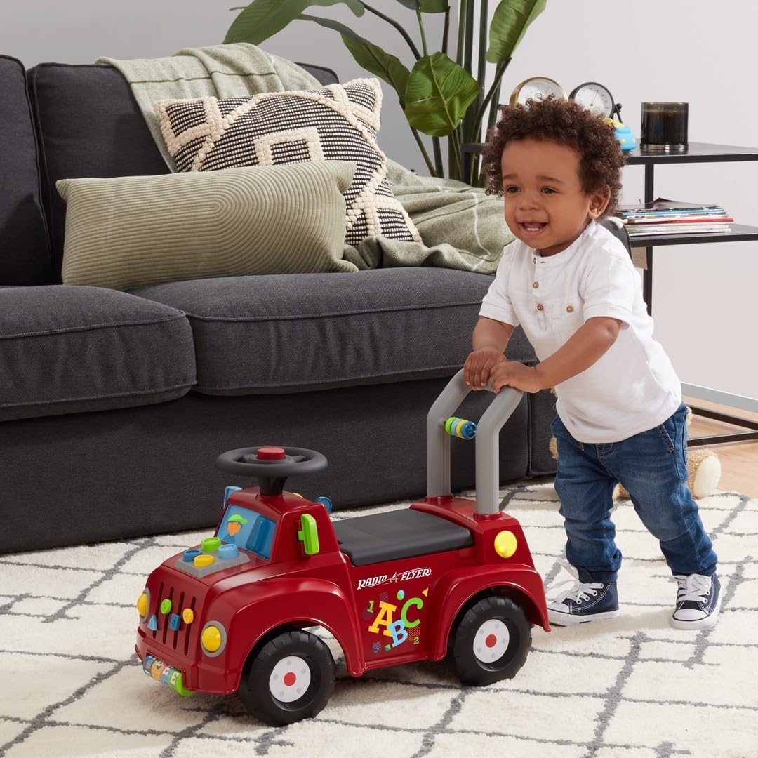Radio Flyer Tinker Truck With Lights & Sounds, Toddler Ride On Toy, For Ages 1-3, Red - Image 15