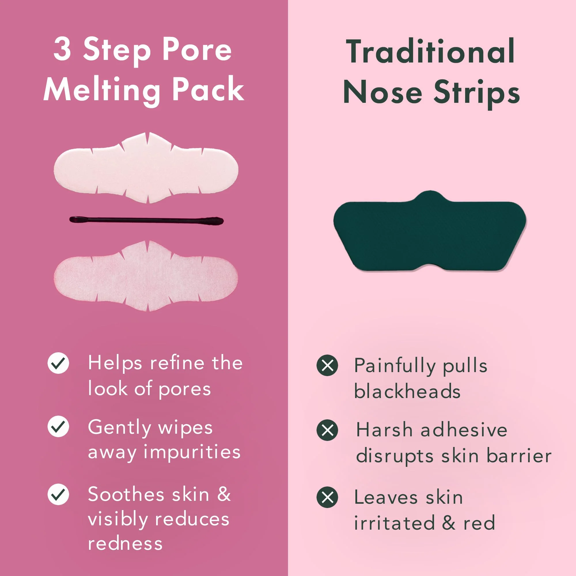 Rael Blackhead Remover, Miracle Patch Melting Pack, Nose Strips for Blackheads, Pore Cleansing and Soothing Sheets, 3 Step Kit, Sebum Removing Cotton Swabs - Image 5