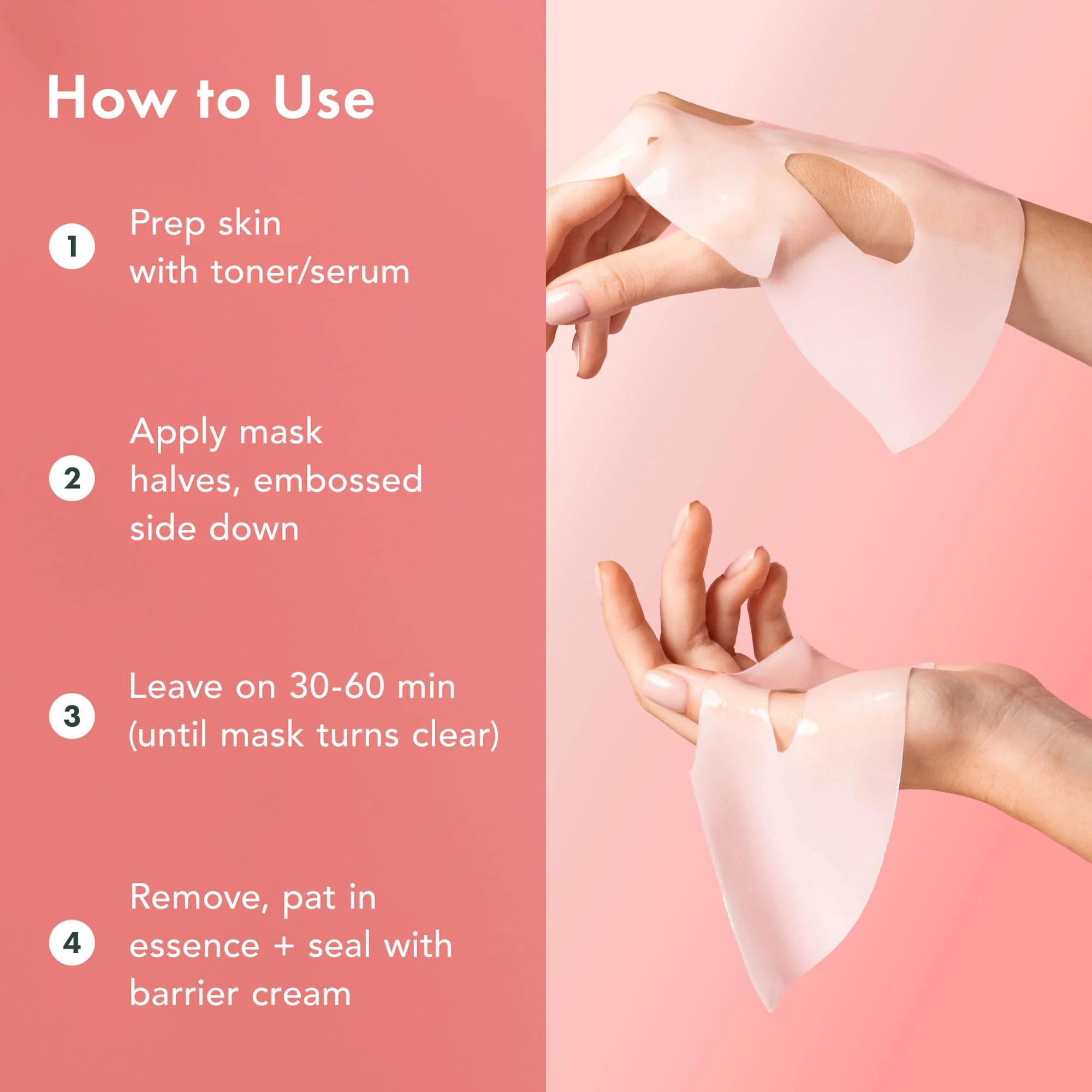 Rael Face Mask – Deep Hydration & Moisturizing Sheet Masks, Daily Skincare, Advanced PM Routine for Glowing Skin, Korean Skin Care (Collagen Salmon PDRN, 4 Count) - Image 4