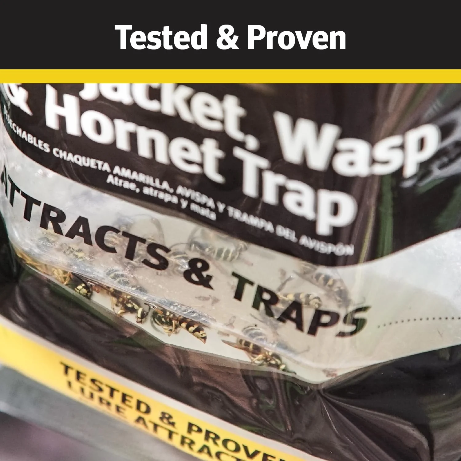Raid Yellow Jacket, Wasp & Hornet Trap, 6 Pack, Disposable, Convenient, Hanging Fly Trap Bags with Food-Based Lure, No-Spray Outdoor Fly Traps Suitable Defense for Yards, Patios & Campsites - Image 7