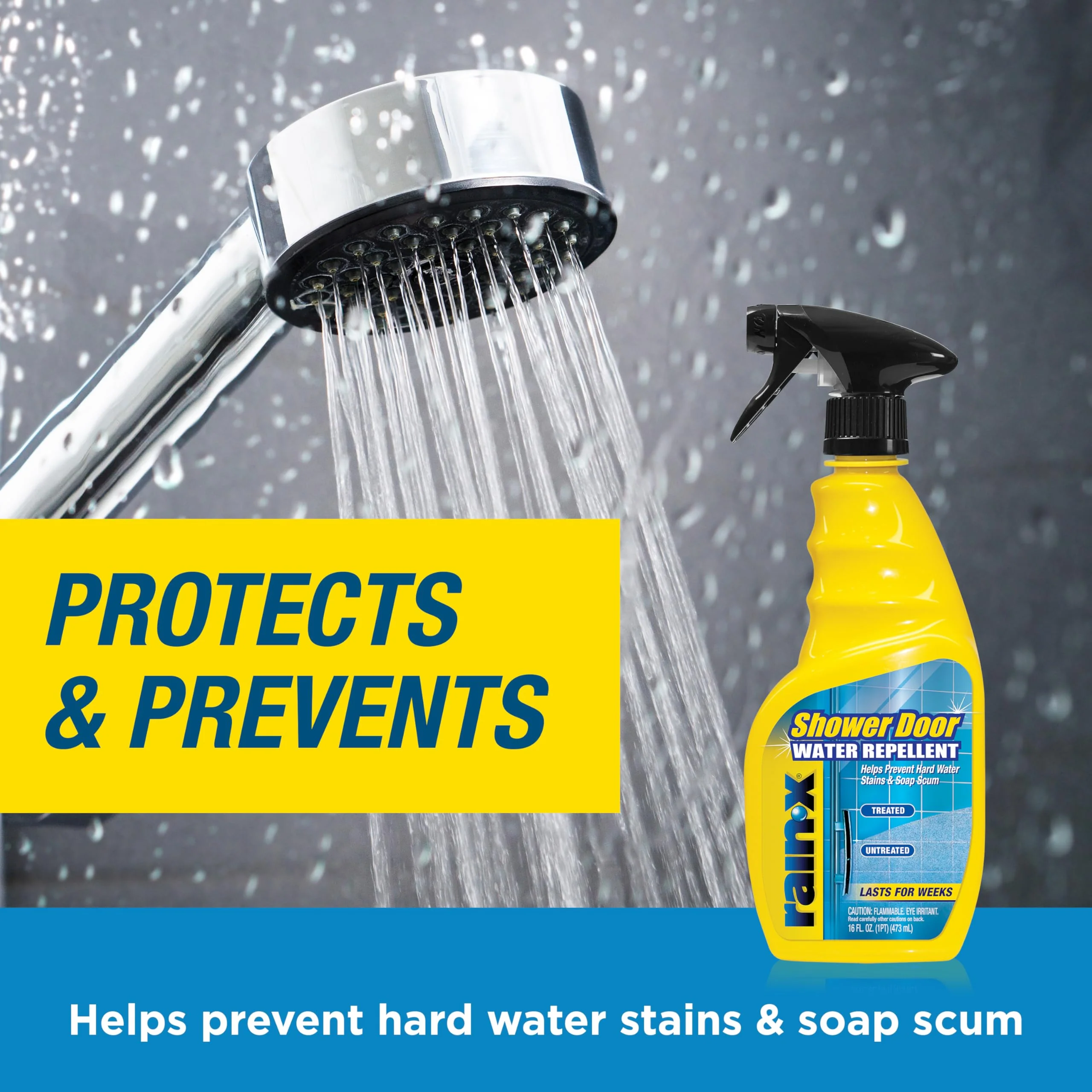 Rain-X 630542 Shower Door Water Repellent, Protects Glass Shower & Doors From Soap Residue And Hard Water Stains Leaving Your Bathroom Beautiful (Pack of 2) - Image 3