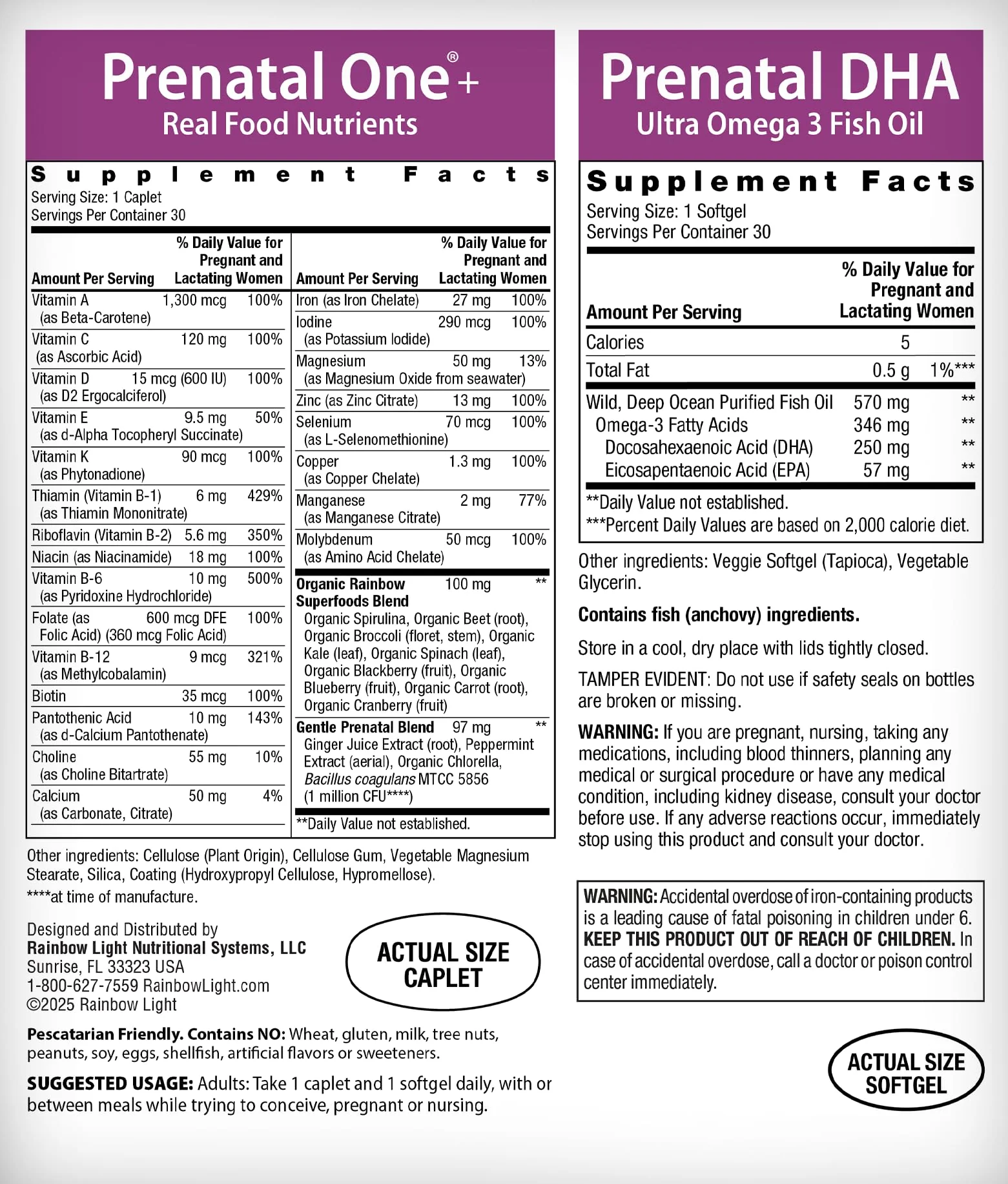 Rainbow Light Prenatal DHA Vitamins for Women | 30 Caplets & 30 Softgels | Omega-3 Fish Oil (DHA & EPA) | Support for Mom & Baby - Image 6