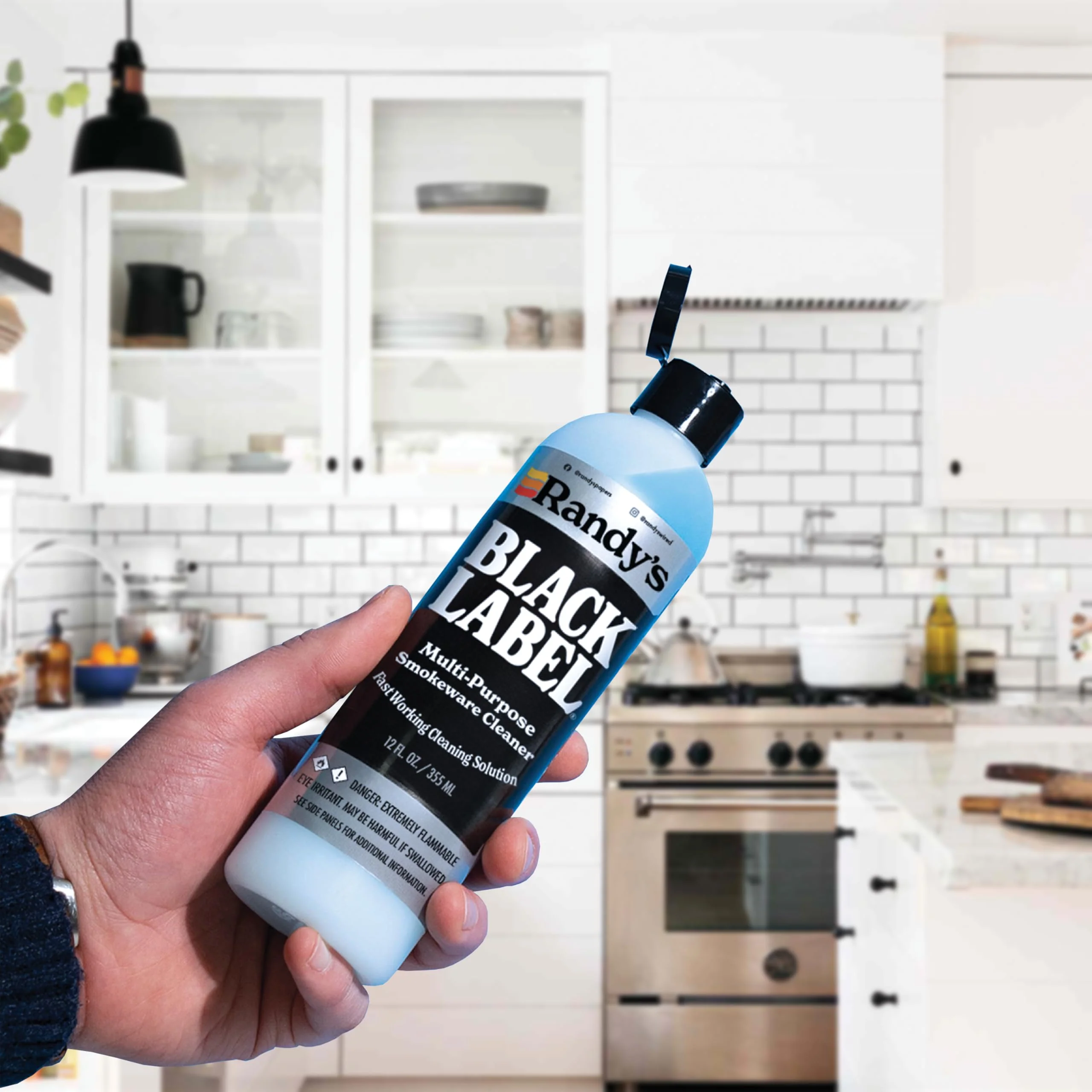 Randy's Black Label Cleaner - (12 fl oz) - Best Multipurpose Surface Cleaning Solution for Glass Tops, Metal and Ceramic Surfaces - Glass Top Cleaner for Streak-Free Finish - 1-Pack - Image 2