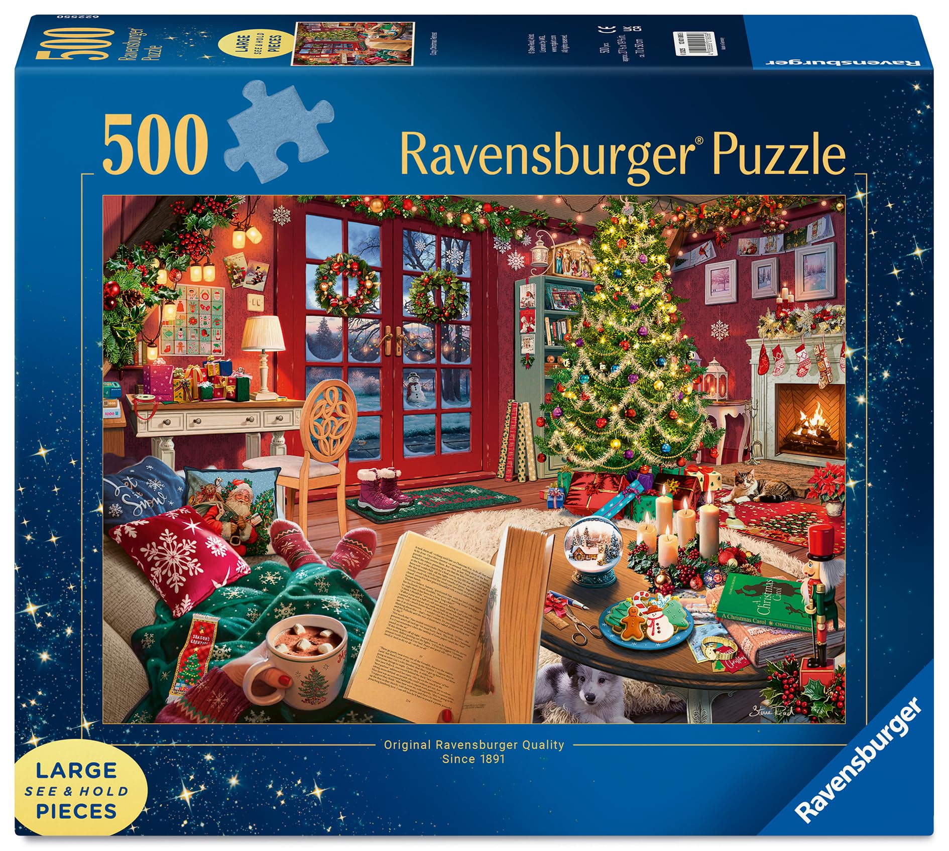Ravensburger Cozy Christmas 500 Piece Large Format Jigsaw Puzzle for Adults - Image 7