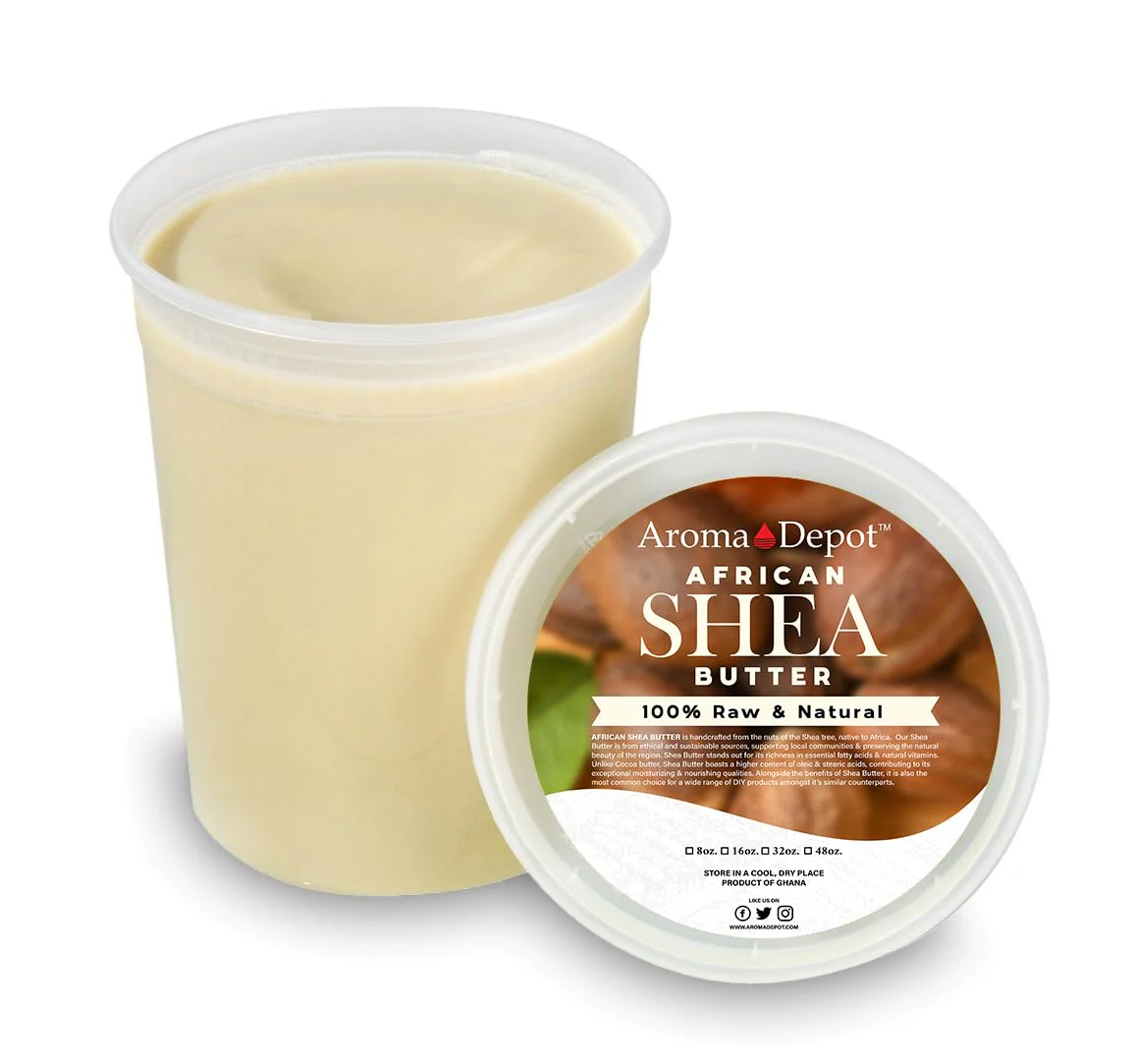 Raw African Shea Butter 32 oz Ivory/White Grade A 100% Pure Natural Unrefined Fresh Moisturizing, Ideal for Dry and Cracked Skin. It can be used in Body, Hair and Face. - Image 8