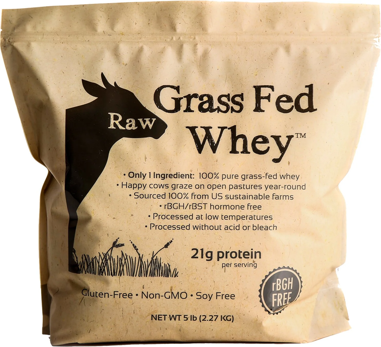 Raw Grass Fed Whey Protein Powder, Unflavored – 1 Ingredient, No Additives or Fillers, Undenatured, Made in USA, 5 lb - Image 2