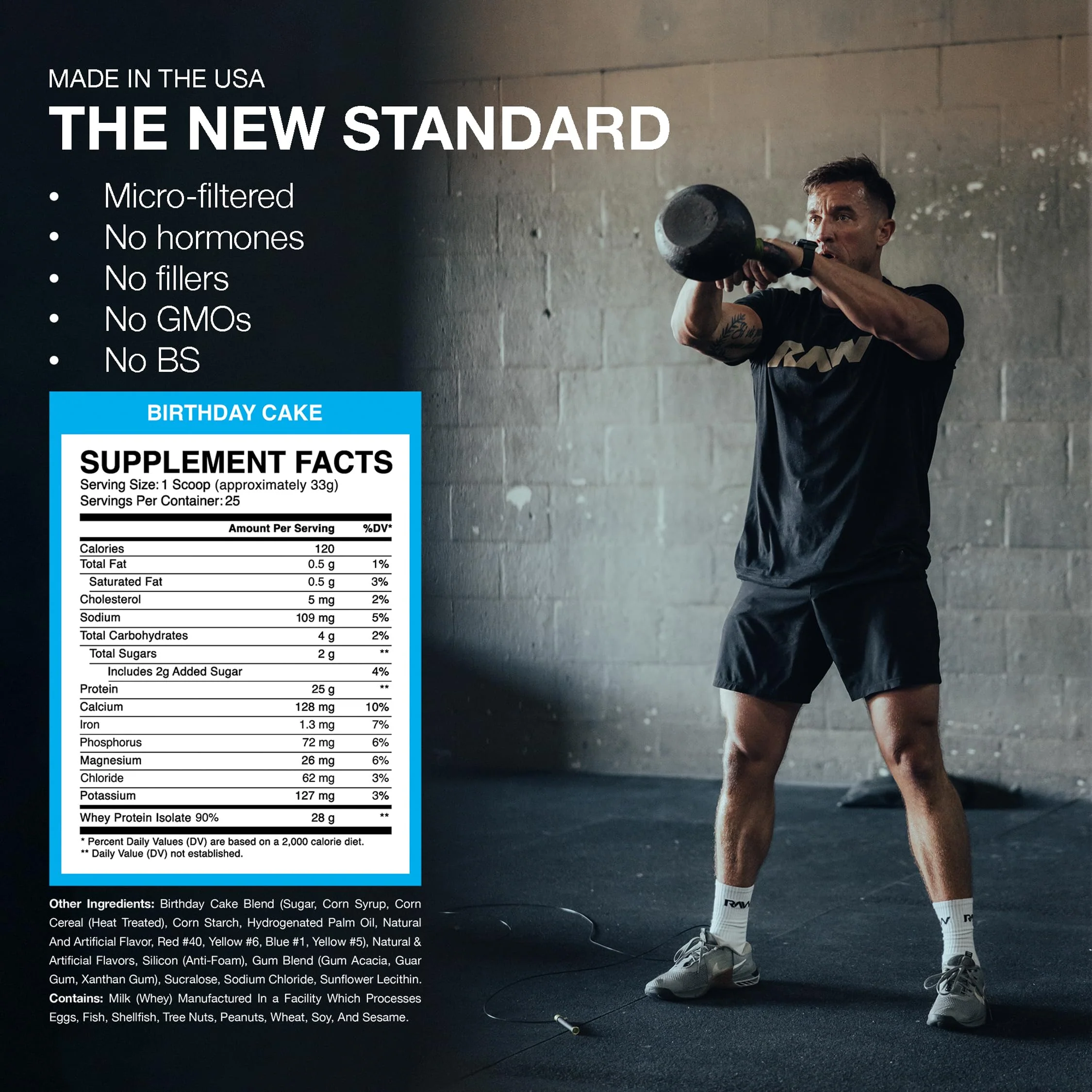 RAW Whey Isolate Protein Powder, Birthday Cake (CBUM Itholate Protein) - 100% Grass-Fed Sports Nutrition Powder for Muscle Growth & Recovery - Low-Fat, Low Carb - 25 Servings - Image 5