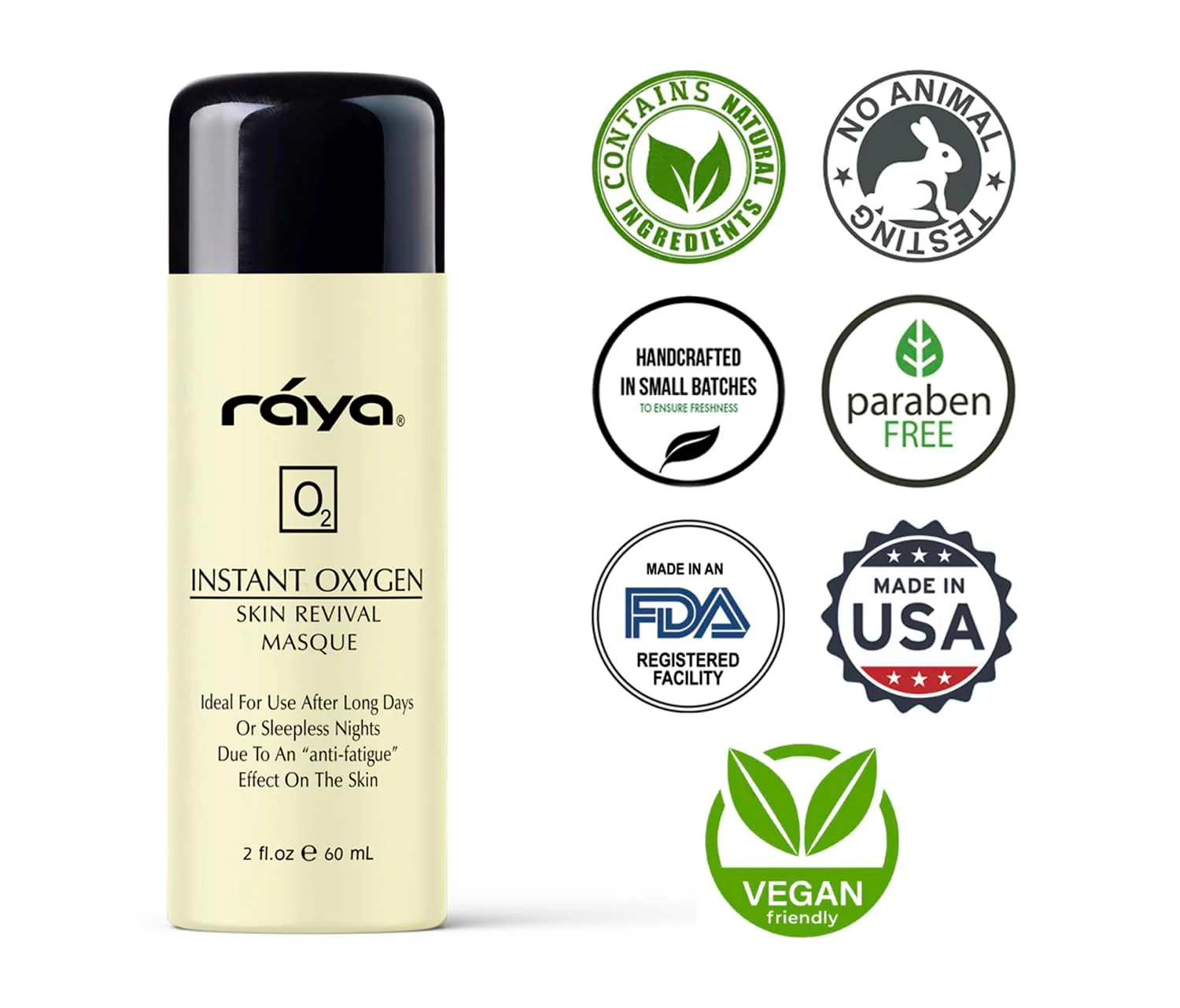 Raya Instant Oxygen Skin Revival Masque (115) | Anti-Fatigue Facial Treatment Mask for All Skin | Creates a Glowing Complexion - Image 5