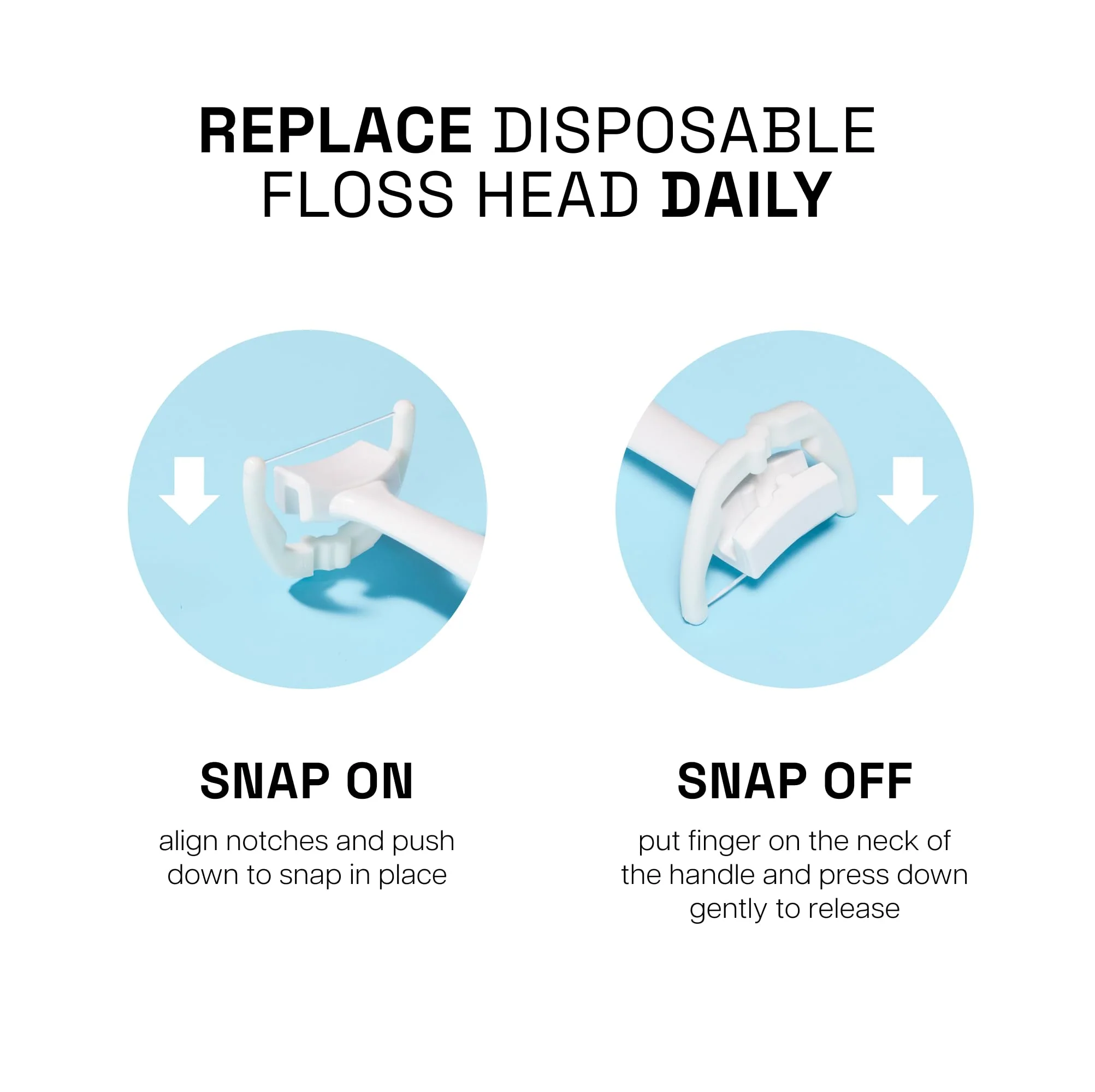 REACH Ultraclean Access Flosser Refill Heads, Mint, Plaque Remover for Teeth, Shred Resistant, for Hard to Reach Areas, Oral Care, PFAS Free, for Adults & Kids, 6 Pack, 28 Count - Image 6