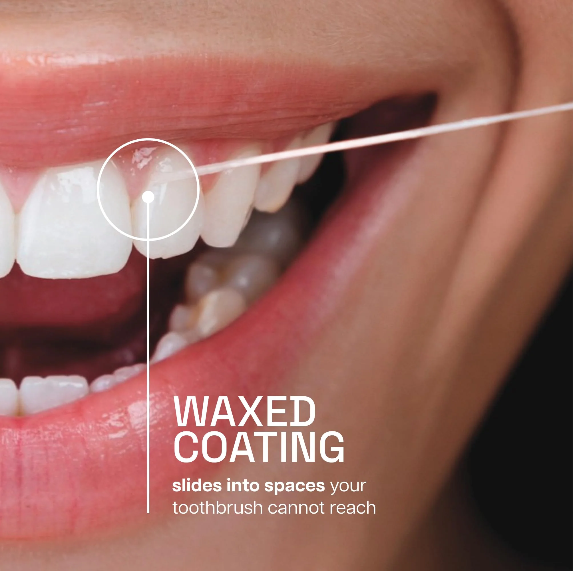 REACH Waxed Dental Floss, Mint, Plaque Remover for Teeth, Shred Resistant, Floss Slides Smoothly, Easy to Use, Waxed, Deep Cleaning Teeth, Oral Care, PFAS Free, for Adults & Kids, 6 Pack, 55 yd - Image 3