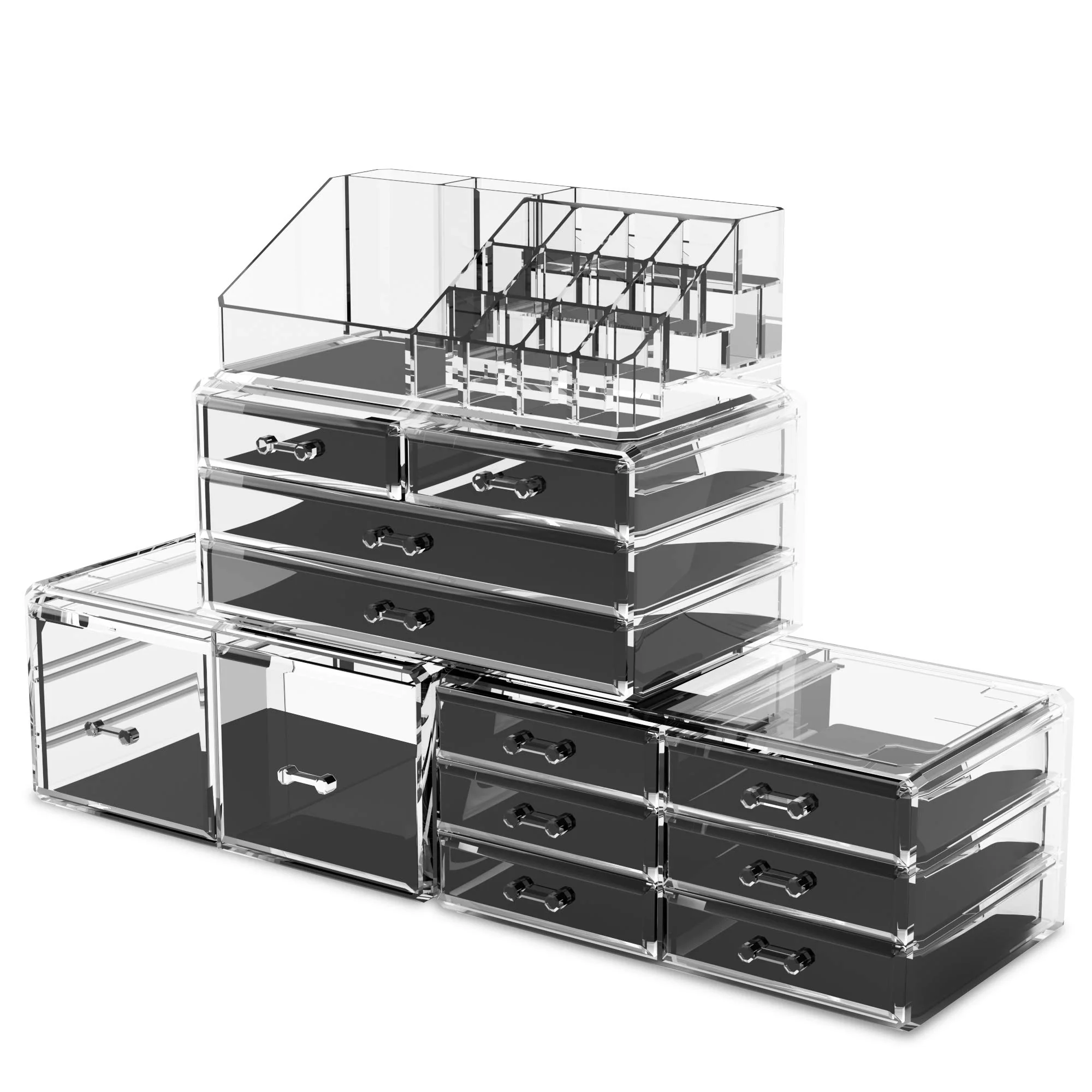 Readaeer Makeup Cosmetic Organizer Storage Drawers Display Boxes Case with 12 Drawers(Clear) - Image 8