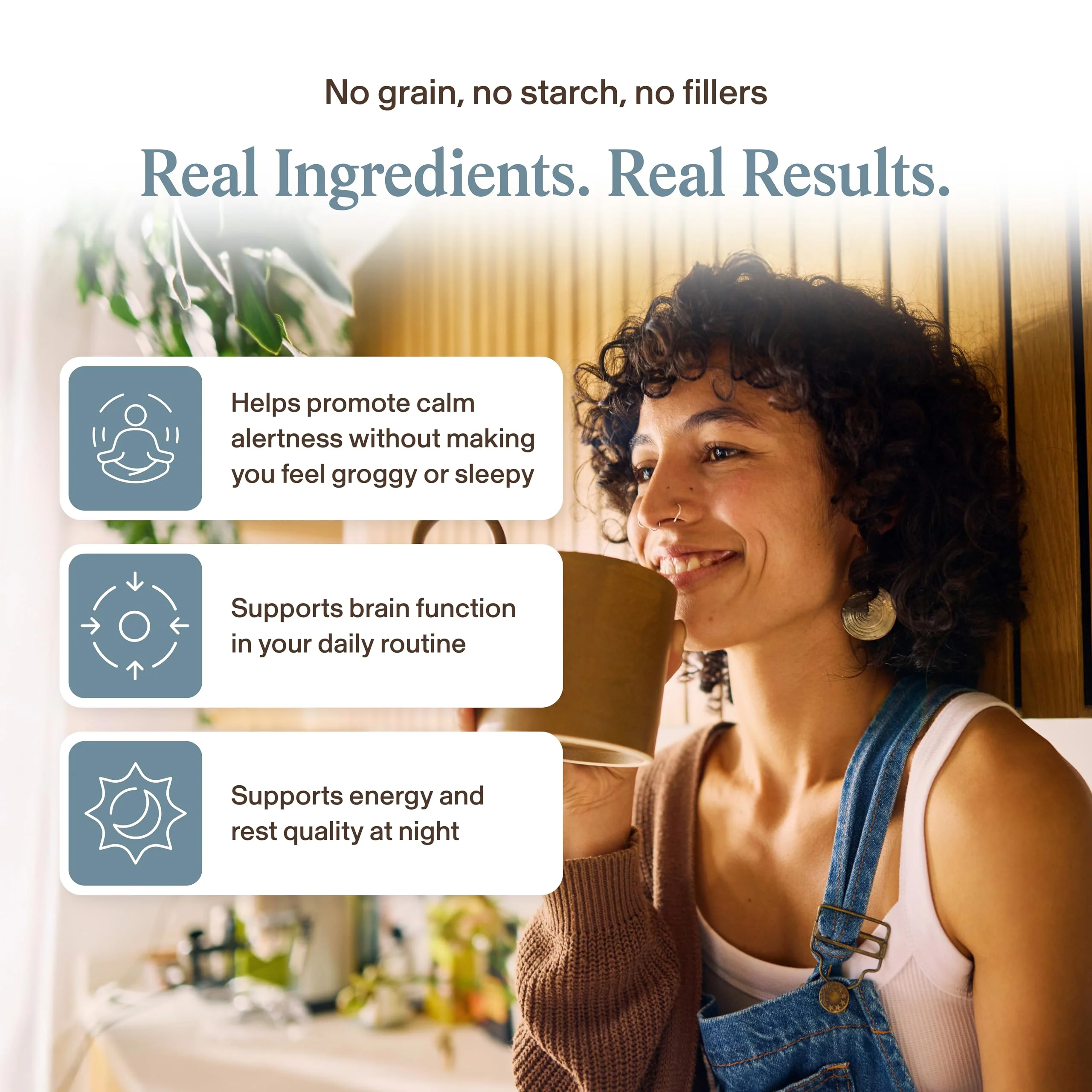 Real Muhsrooms Calm Lions Mane Capsules (90 Count) – 400mg Organic Lions Mane Fruiting Body Extracts, 200mg Organic Reishi, 200mg AlphaWave L-Theanine for Calm Clarity & Relaxed Alertness, 90ct - Image 4