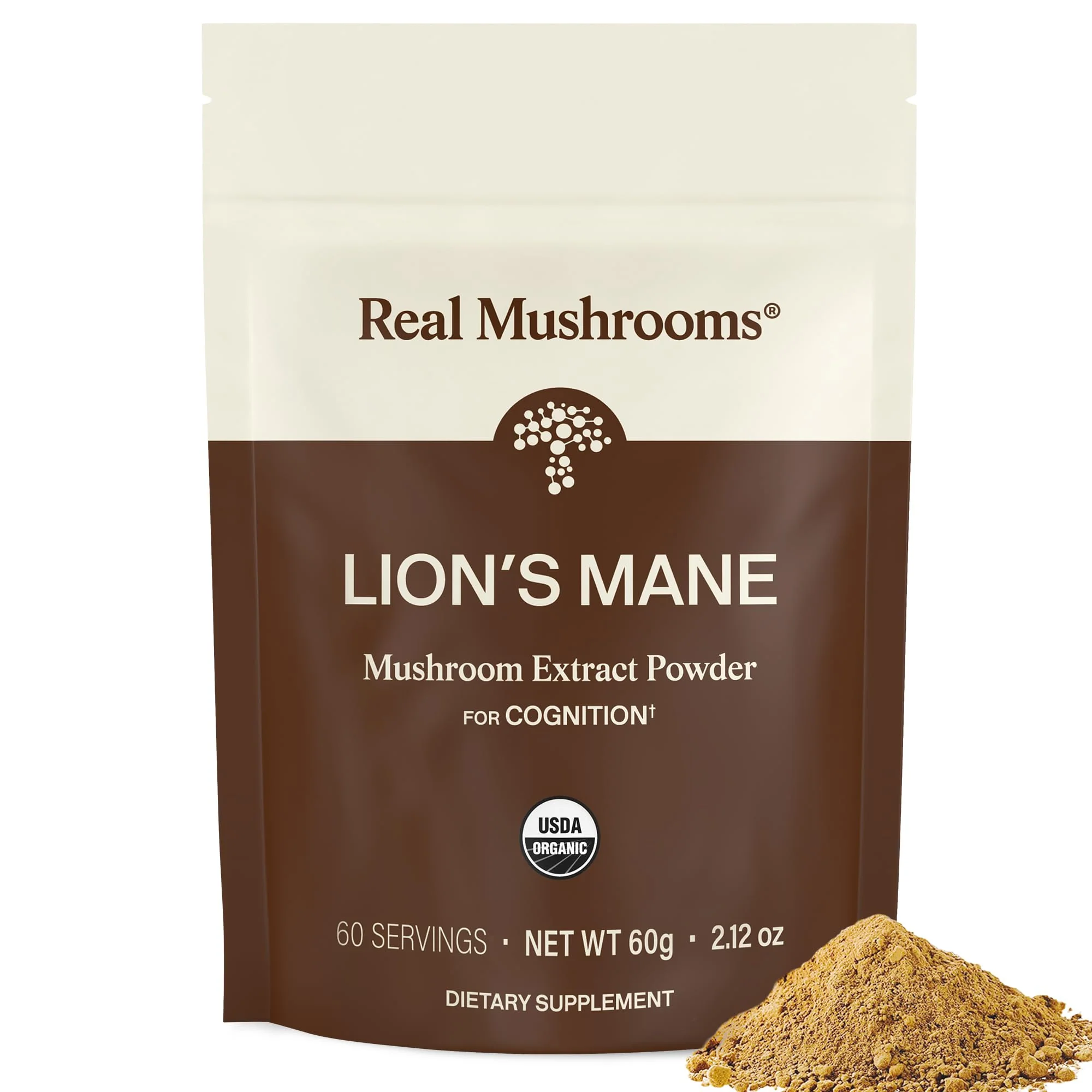 Real Mushrooms Lions Mane Mushroom Supplement - Organic Lions Mane Extract Powder for Overall Wellness with Adaptogens – Functional Vegan, Non-GMO Blend with 60 Servings - Image 2