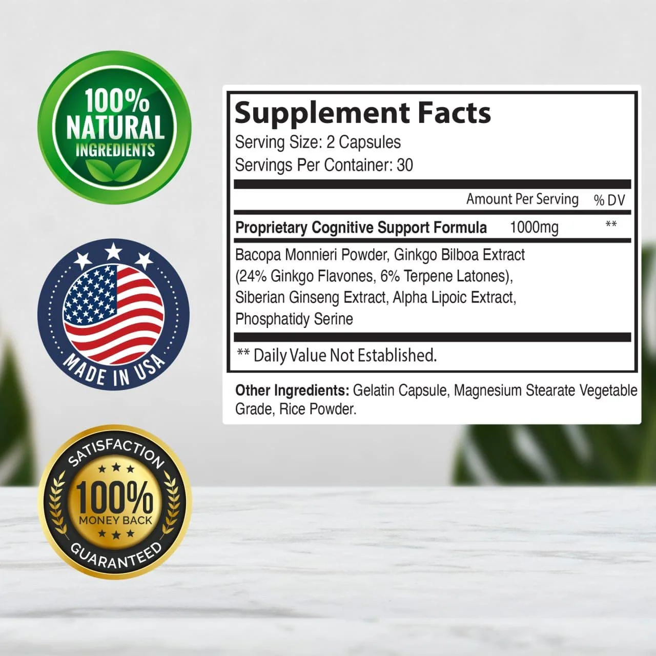 Reawaken Brain Boost Supplement for Memory Advanced Formula (3 Pack - 180 Capsules) - Image 2