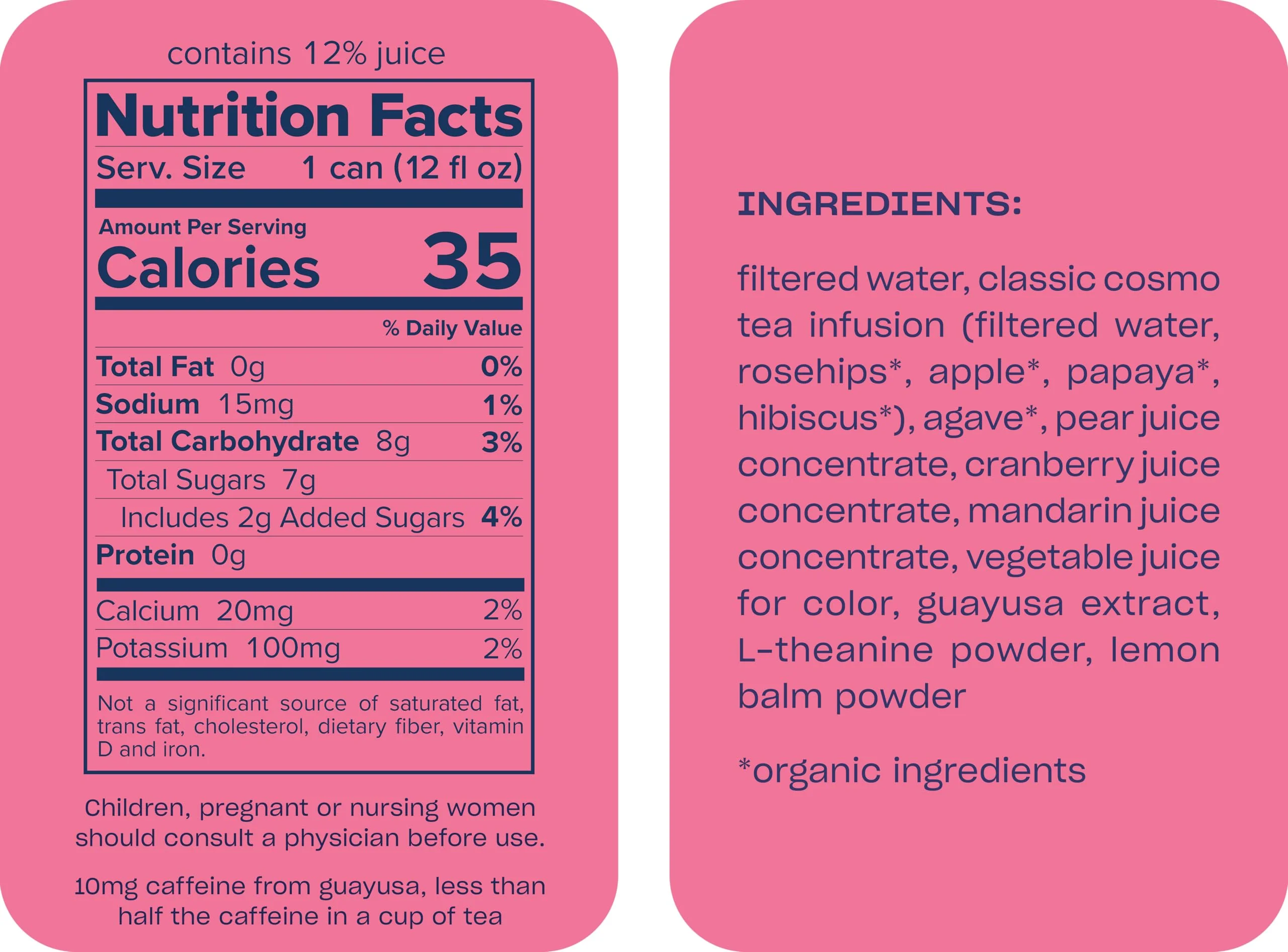 Recess Zero Proof Craft Mocktails, Alcohol Free Drinks, With Adaptogens, Non-Alcoholic Beverage Replacement, Mixer, Celebration, Party, (Classic Cosmo, 12oz, Pack of 12) - Image 3