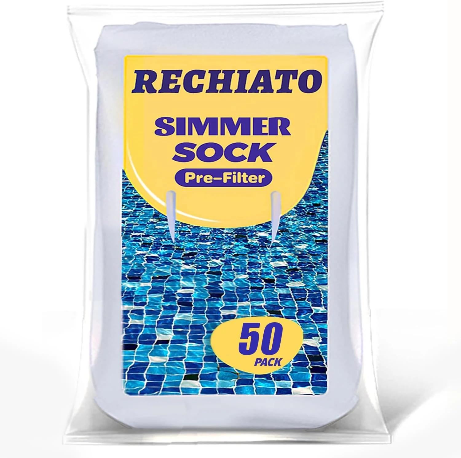 RECHIATO 50 Pack Pool Skimmer Socks for Pool Filters, Filters Baskets and Skimmers to Filter Debris and Leaves, Protact Filter System of Inground and Above Ground Pools - Image 3