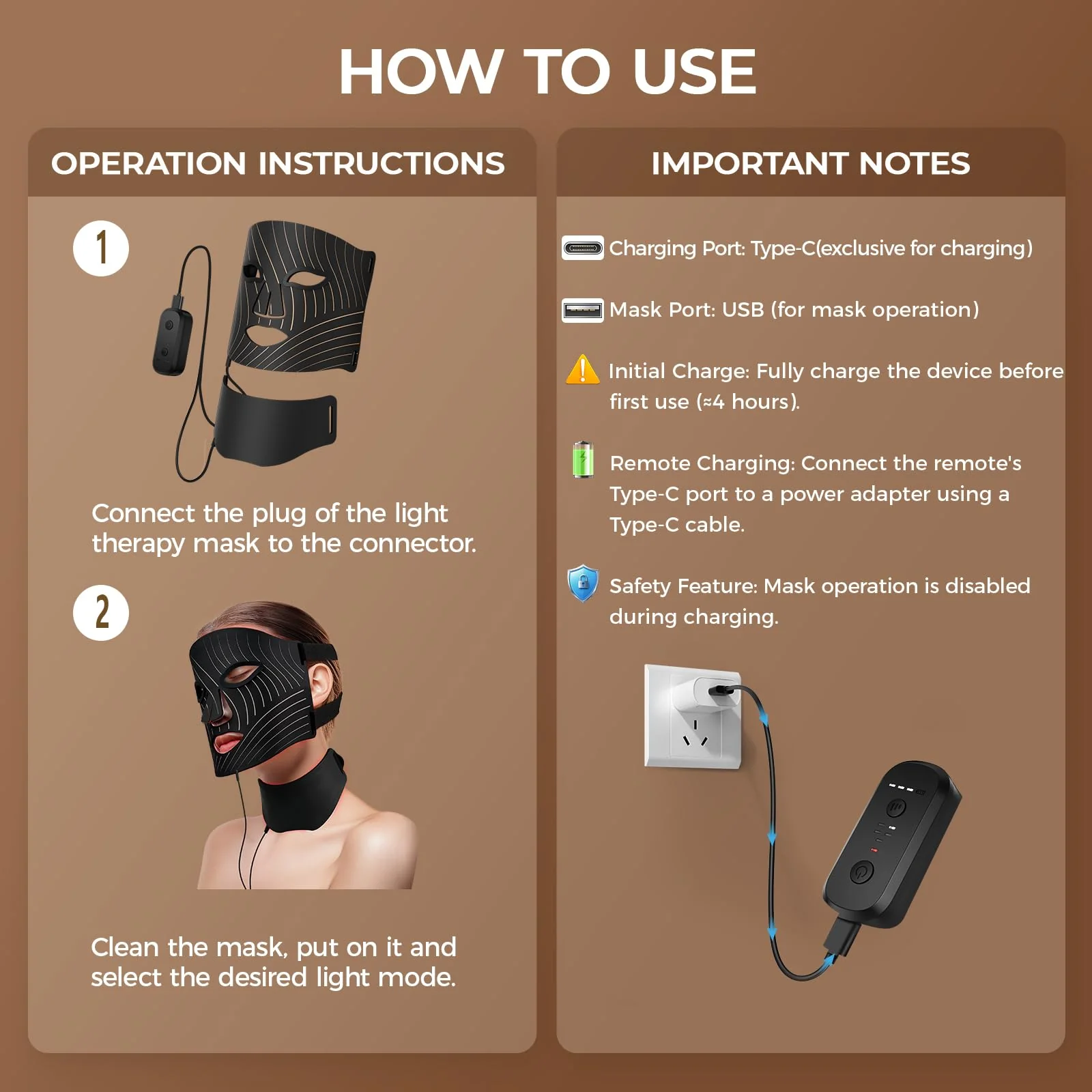 Red Light Therapy for Face,LED Face Mask Light Therapy with Neck Device,103 3-in-1 Light Beads,Remoter Rechargeable,Timing Function,Infrared Red Light Therapy Mask for Home Working Travel Yoga Sleep - Image 4