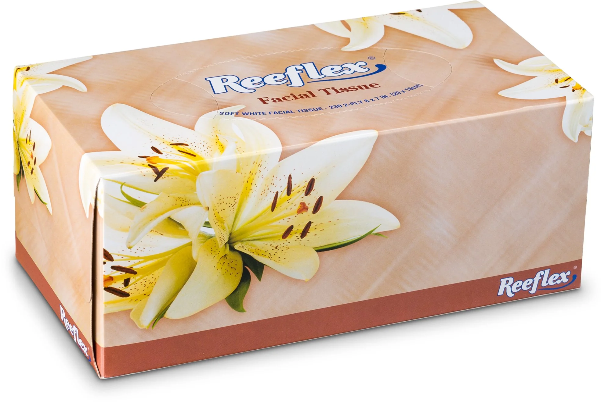 Reeflex Premium Facial Tissues 230 Sheets Per Box, 2-Ply Soft Touch, Gentle and Durable in A Stylish Box - 4 Total Boxes, 920 Sheets Family Pack - Image 5