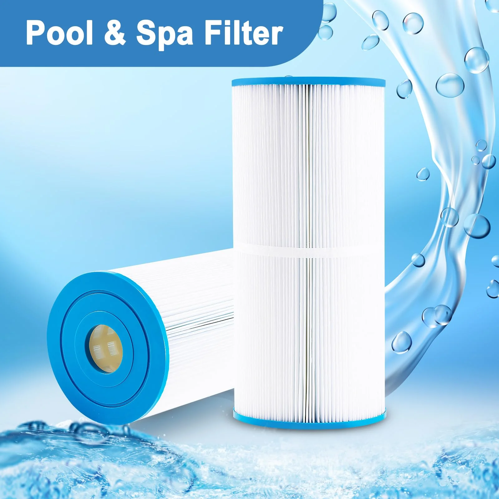 REEPLAR PWK35B Replaces Hot Springs Limelight Spa Filters, Compatible with Watkins 1642301-1, 78161, 78286, Filbur FC-3921, Hot Spring Limelight Series Filter Cartridge,35 sq.ft - 2 Pack - Image 4