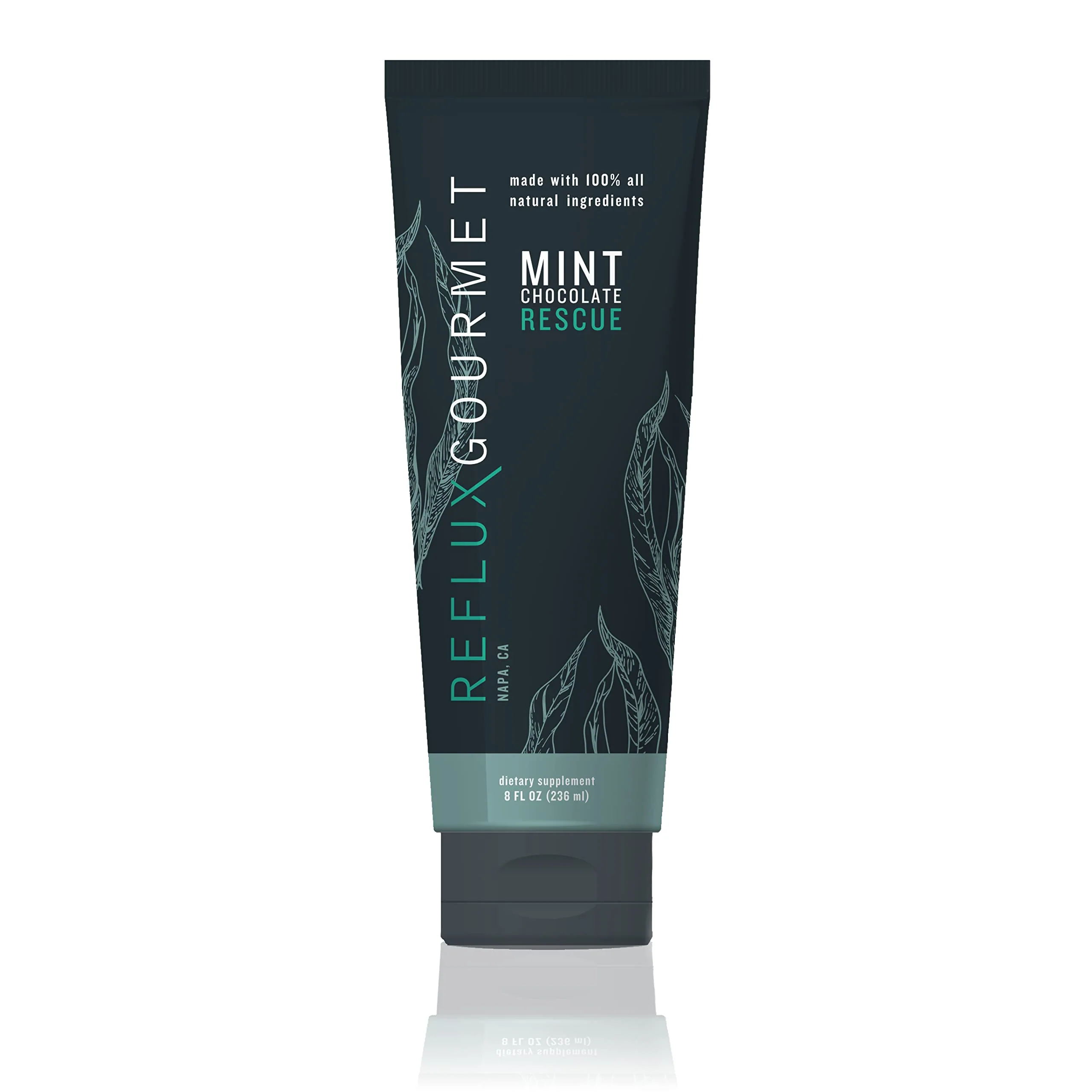 REFLUX GOURMET - Mint Chocolate Rescue All-Natural Alginate Therapy, Acid Reflux, GERD, LPR, Heartburn Relief, Made from All Natural Ingredients Considered Safe for Children and Pregnant Women