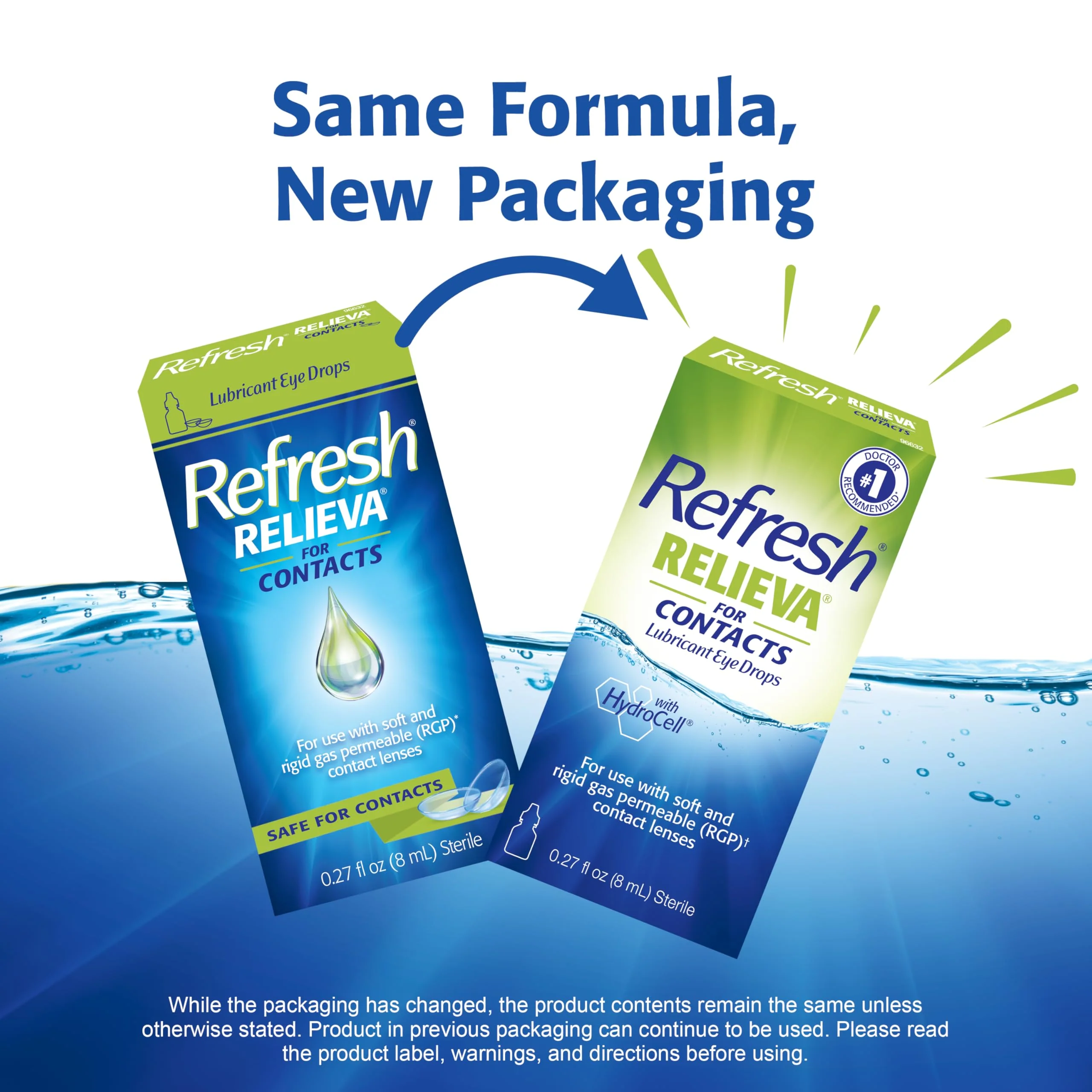 Refresh Relieva for Contacts Lubricant Eye Drops For Dry Eyes, 0.27 Fl Oz Sterile - Image 2