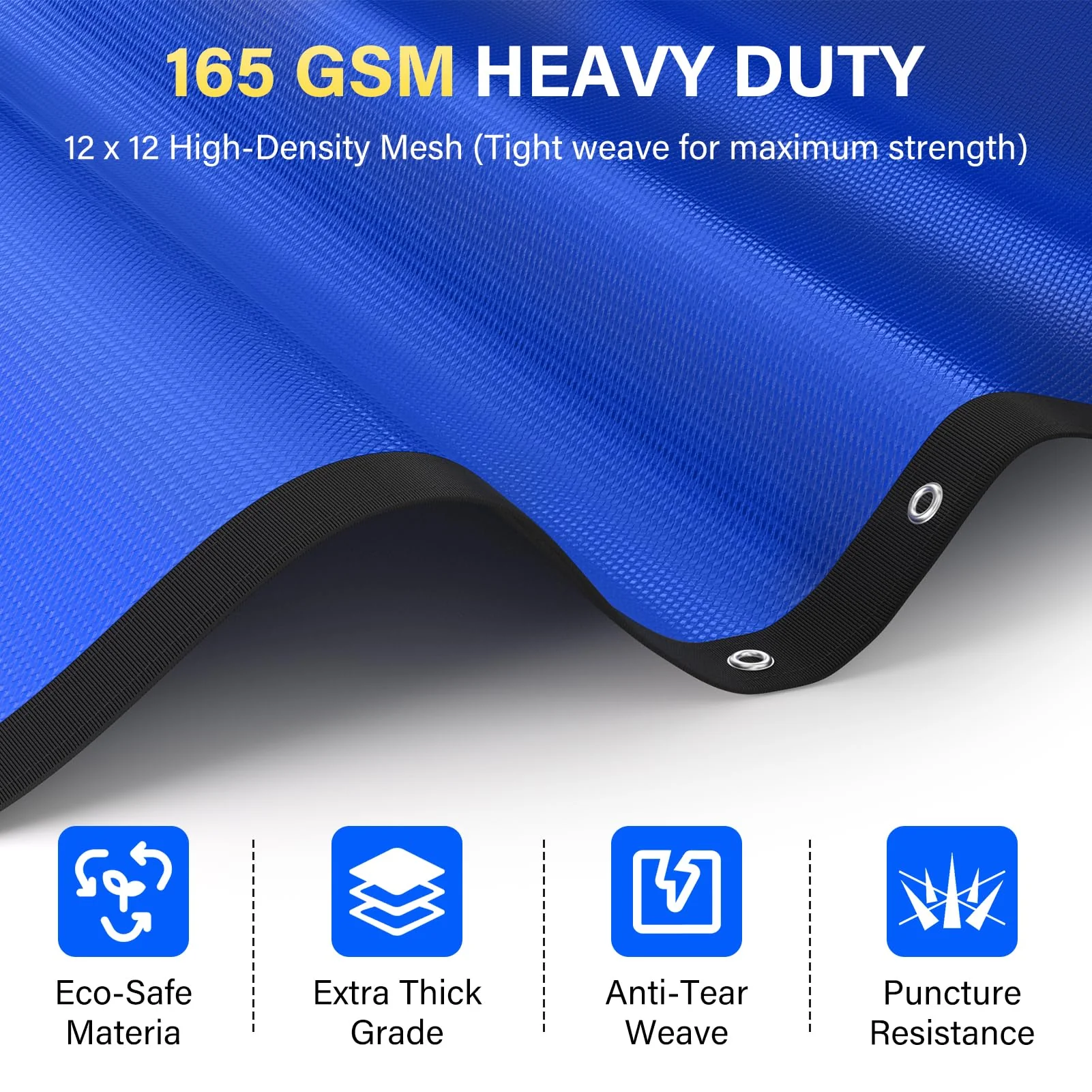 REGMICS 18FT Round Pool Liner Pad for Above Ground Pools, 165 GSM Thickened Puncture-Resistant Under Mat (19FT Actual), Heavy-Duty Underlayment with Metal Grommets - Image 7