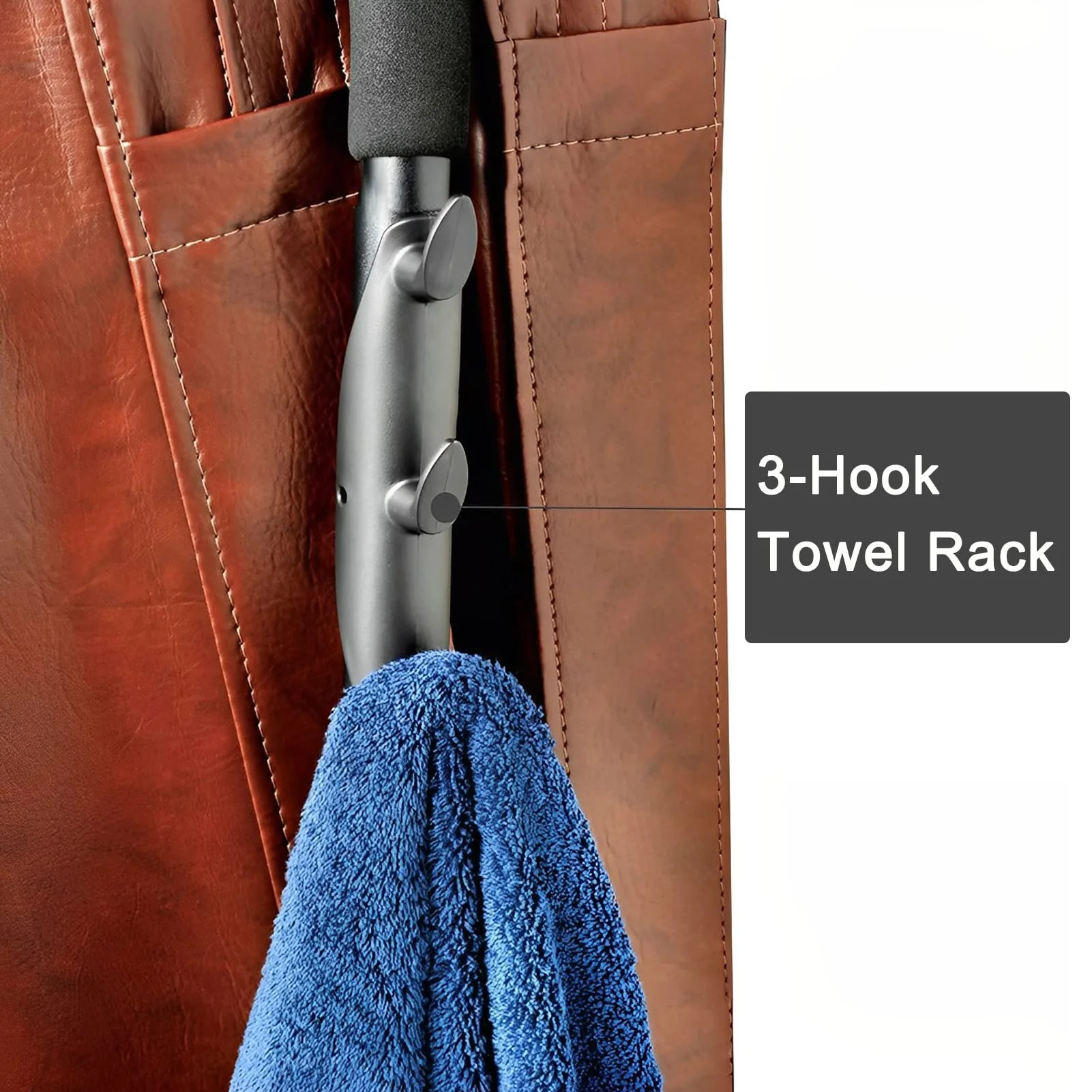 REGMICS Spa Cover Lifts - Pivot Top Mount Spa & Hot Tub Cover Lift Removal System Reinforced Brackets with 3 Hook Towel Rack Fits Most Spas & Hot Tubs - Image 7