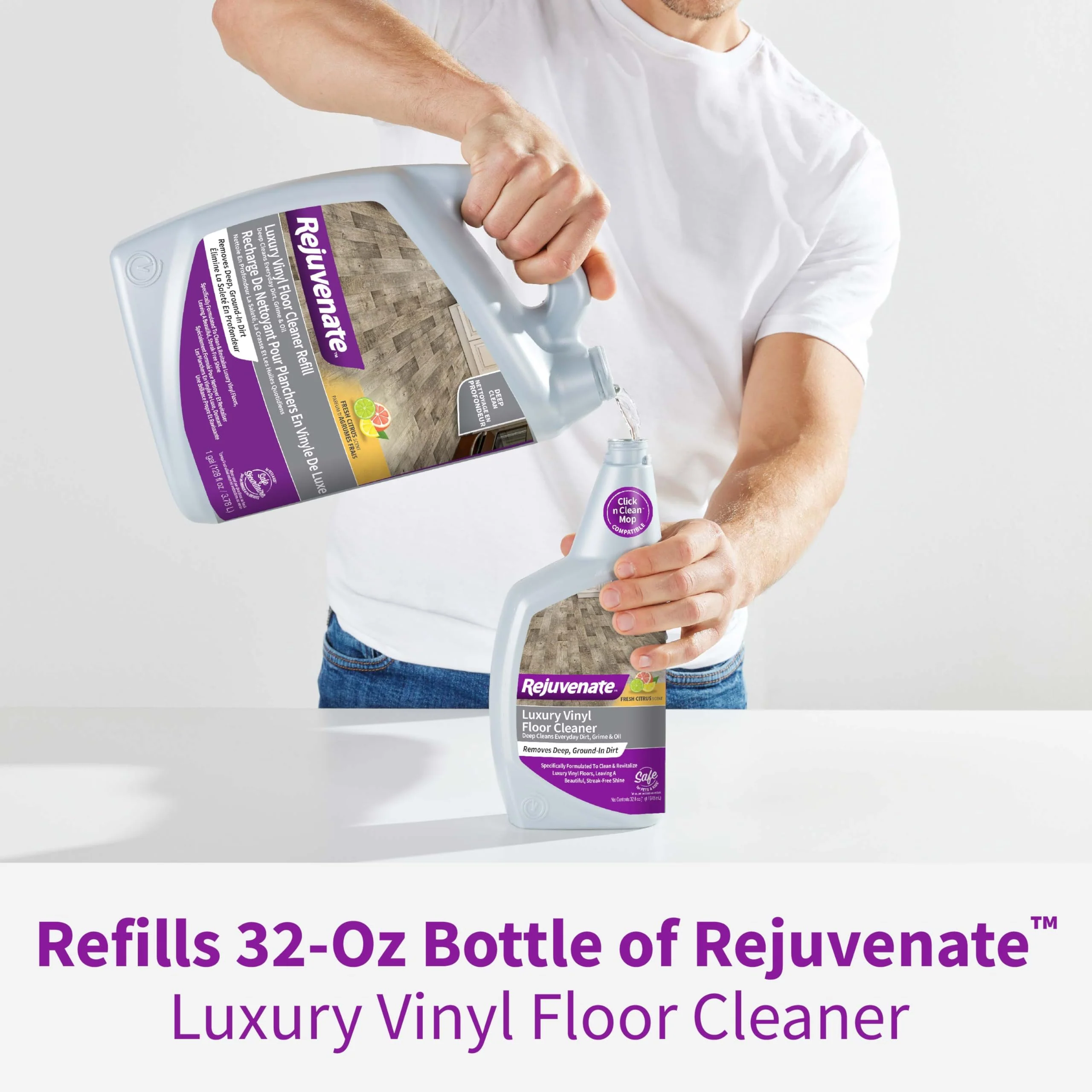Rejuvenate Luxury Vinyl Floor Cleaner Refill, 1 Gallon, Gently Cleans and Revitalizes Luxury Vinyl Floors - Image 10