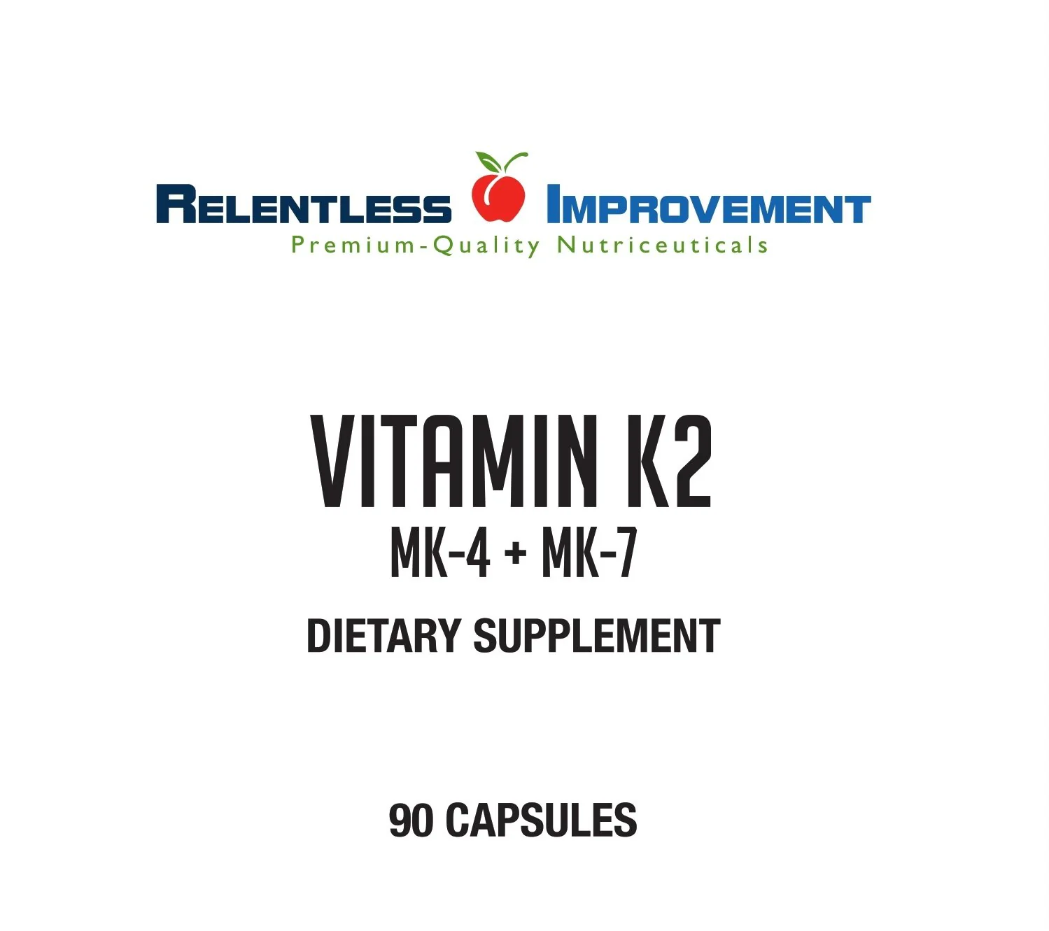 Relentless Improvement Natural Vitamin K2 MK4 Plus Vitamin K2 MK7 High-Potency 15,000mcg MK-4 + 60mcg MK-7 Supports Bone and Arterial Health Vegi-Capsules Soy-Free - Image 4