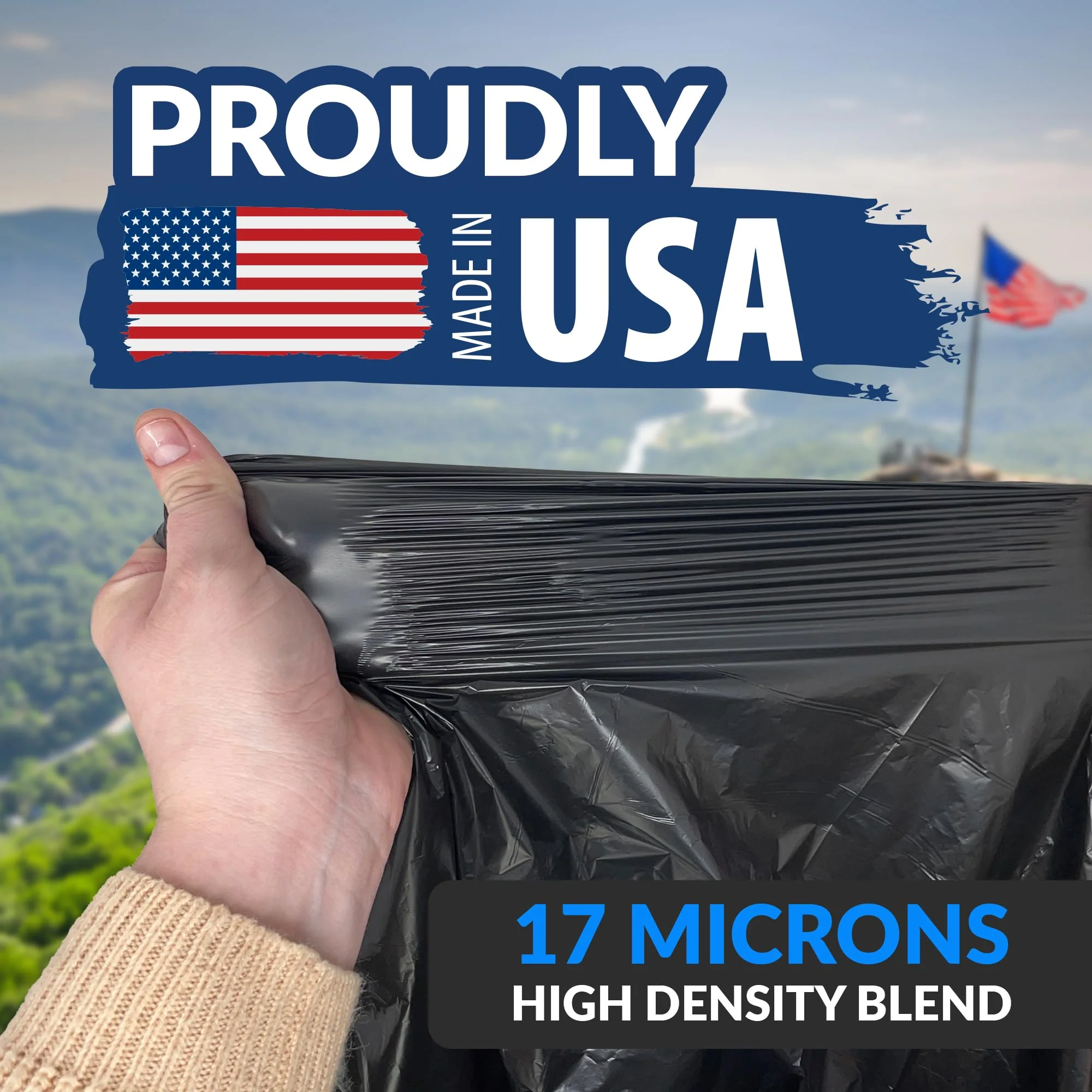 Reli. 55-60 Gallon Trash Bags Heavy Duty | 150 Count | 50-60 Gallon | Large Black Garbage Bags | Made in USA - Image 5