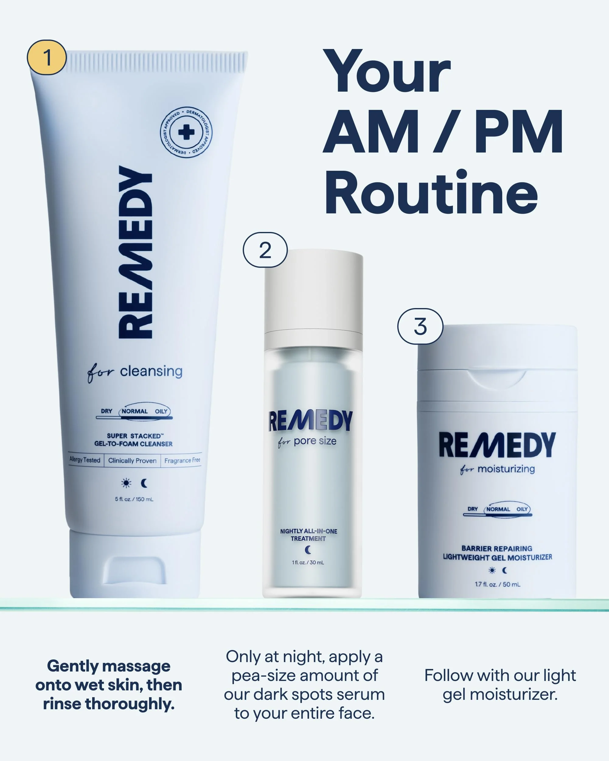 Remedy for Lightweight Cleansing | Gel to Foam Cleanser for Normal to Oily Skin | 0.5% Salicylic Acid, Ceramide NP, Niacinamide, Green Tea | By Dermatologist Dr. Shah, 5 fl. Oz - Image 3