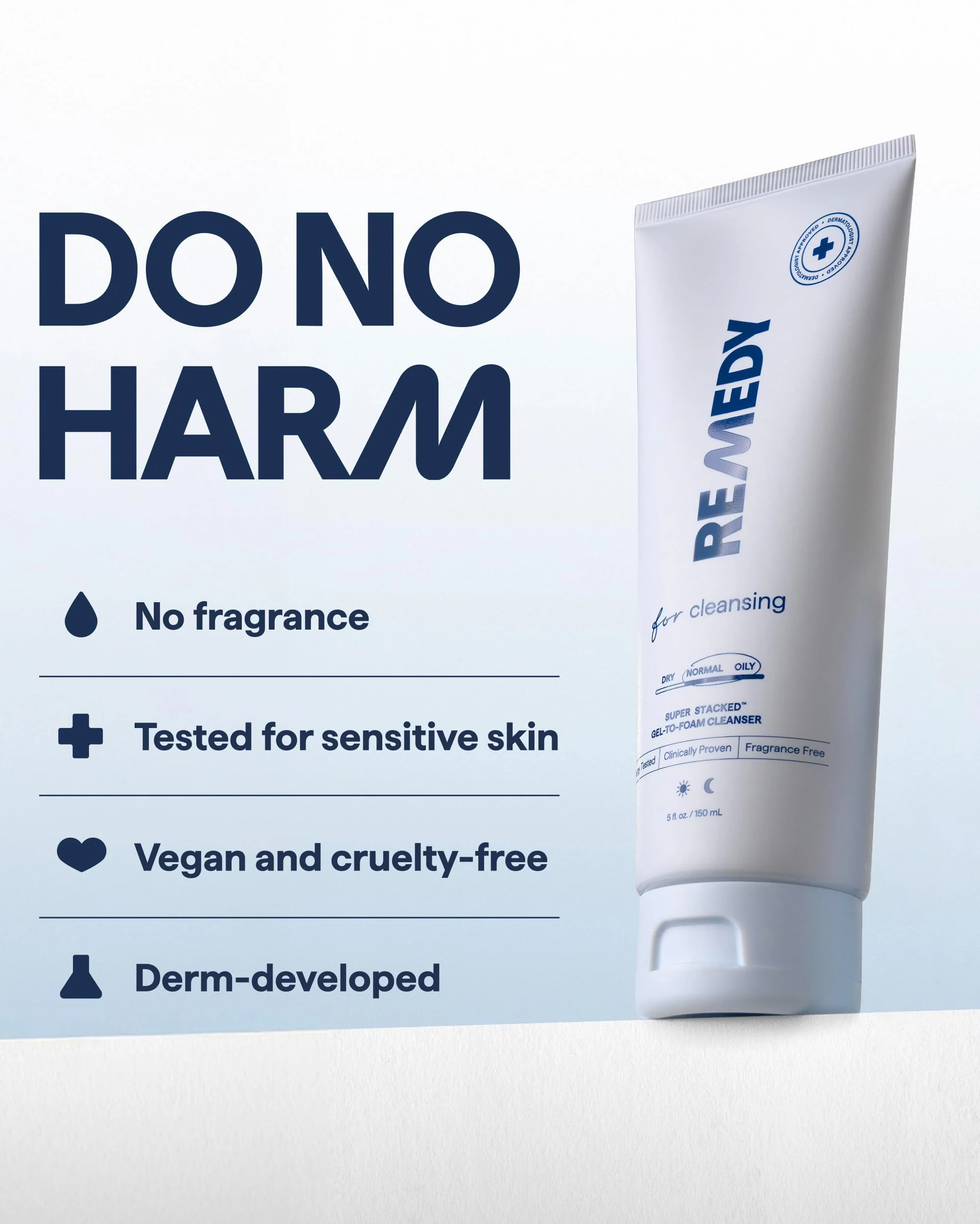 Remedy for Lightweight Cleansing | Gel to Foam Cleanser for Normal to Oily Skin | 0.5% Salicylic Acid, Ceramide NP, Niacinamide, Green Tea | By Dermatologist Dr. Shah, 5 fl. Oz - Image 4