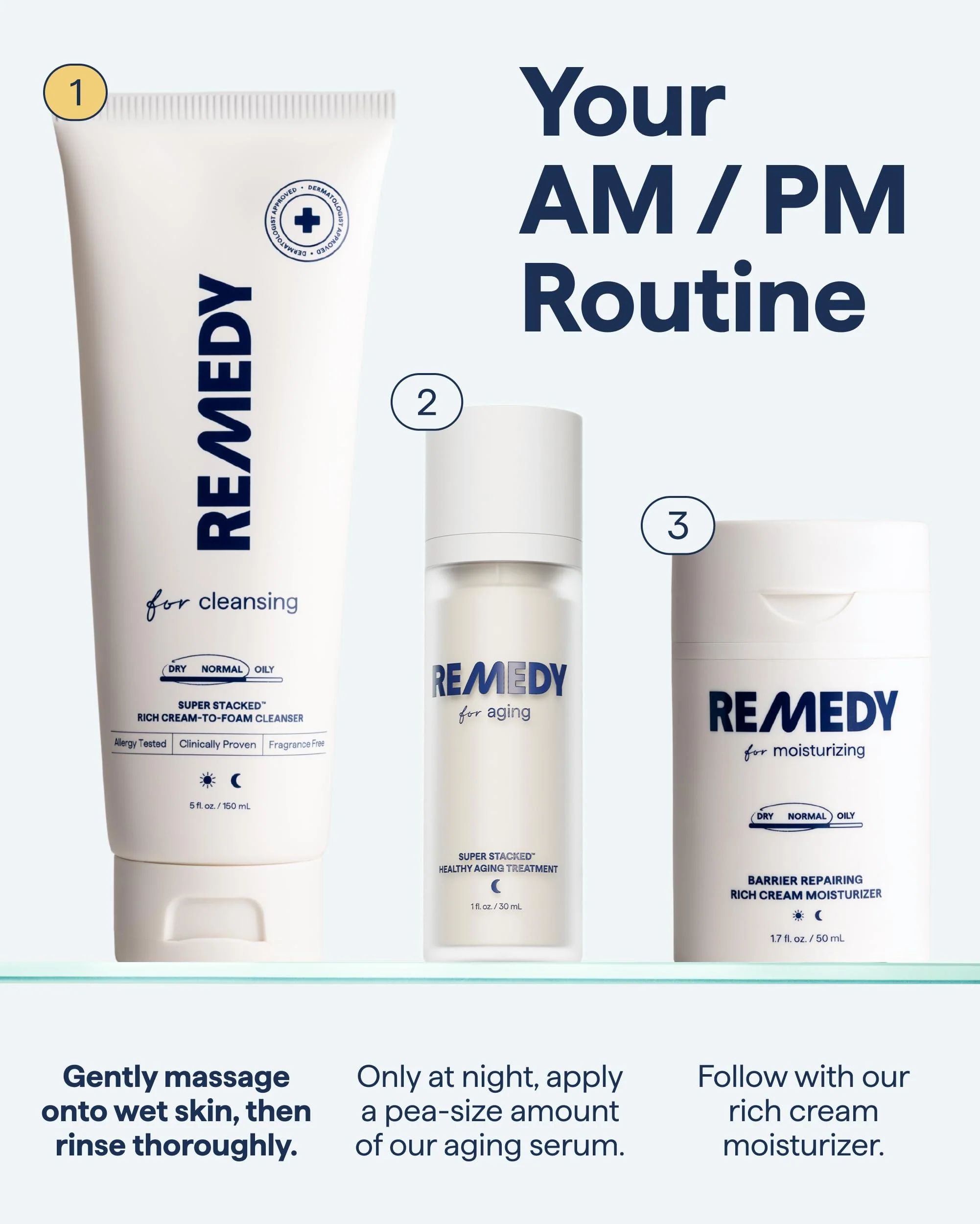 Remedy for Rich Cream Cleansing | Cream-to-Foam Face Wash with Ceramides, Glycerin and Panthenol | Hydrating Cleanser for Normal to Dry Skin | By Dermatologist Dr. Shah, 5 fl. Oz - Image 3