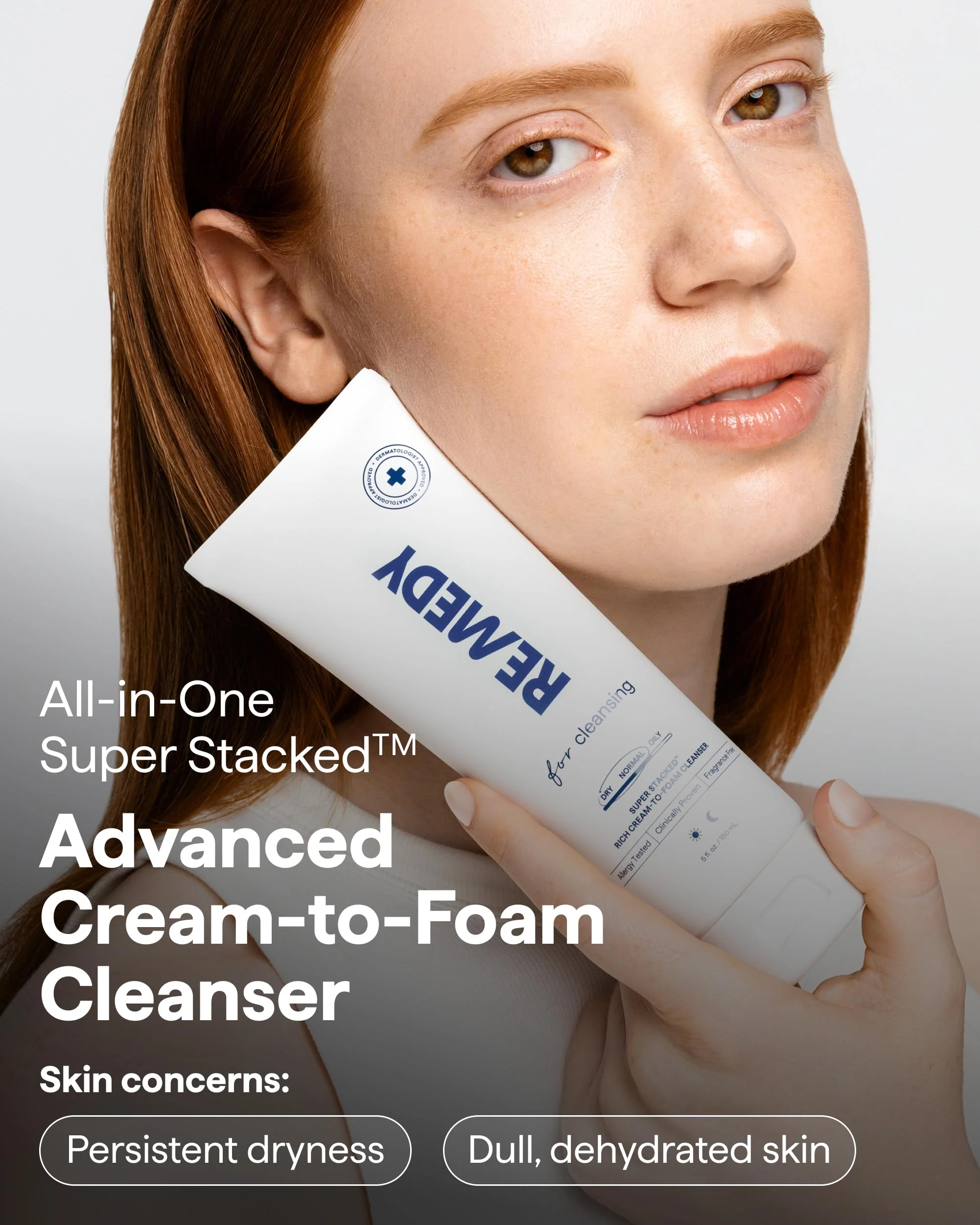 Remedy for Rich Cream Cleansing | Cream-to-Foam Face Wash with Ceramides, Glycerin and Panthenol | Hydrating Cleanser for Normal to Dry Skin | By Dermatologist Dr. Shah, 5 fl. Oz - Image 8