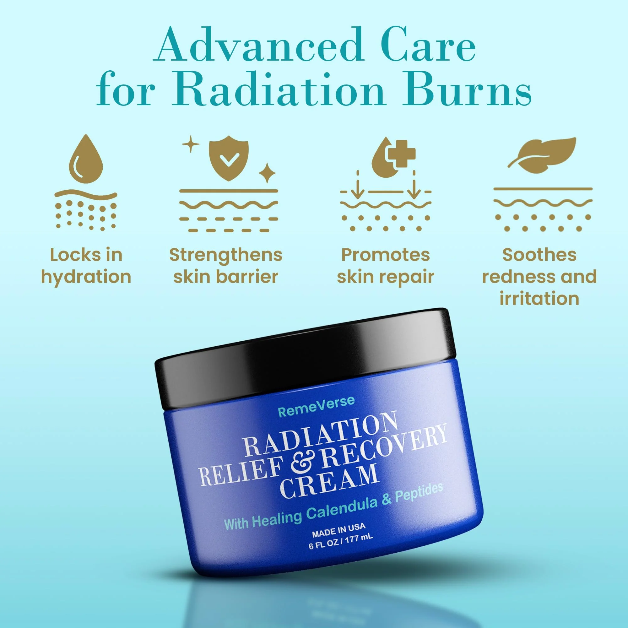 RemeVerse Radiation Cream – Unscented, Gentle, Hyaluronic Acid, Peptides & Calendula Cream for Burns, Soothing Skin and Hydrate Sensitive Skin, Radiation Treatment Skin Care – 6 fl oz - Image 10