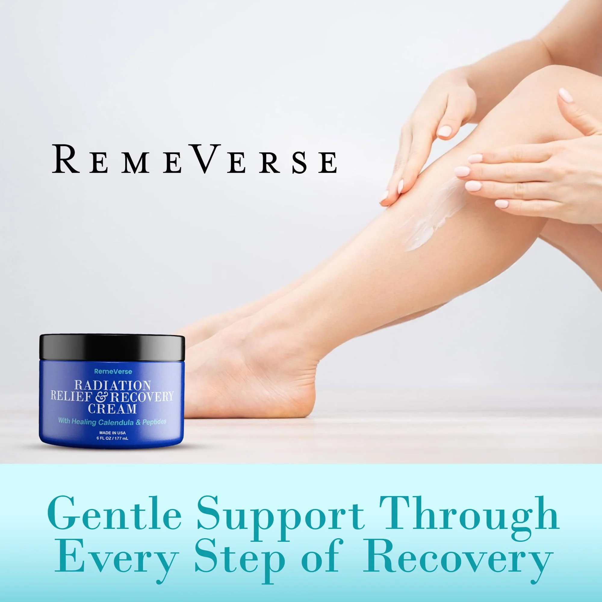 RemeVerse Radiation Cream – Unscented, Gentle, Hyaluronic Acid, Peptides & Calendula Cream for Burns, Soothing Skin and Hydrate Sensitive Skin, Radiation Treatment Skin Care – 6 fl oz - Image 6