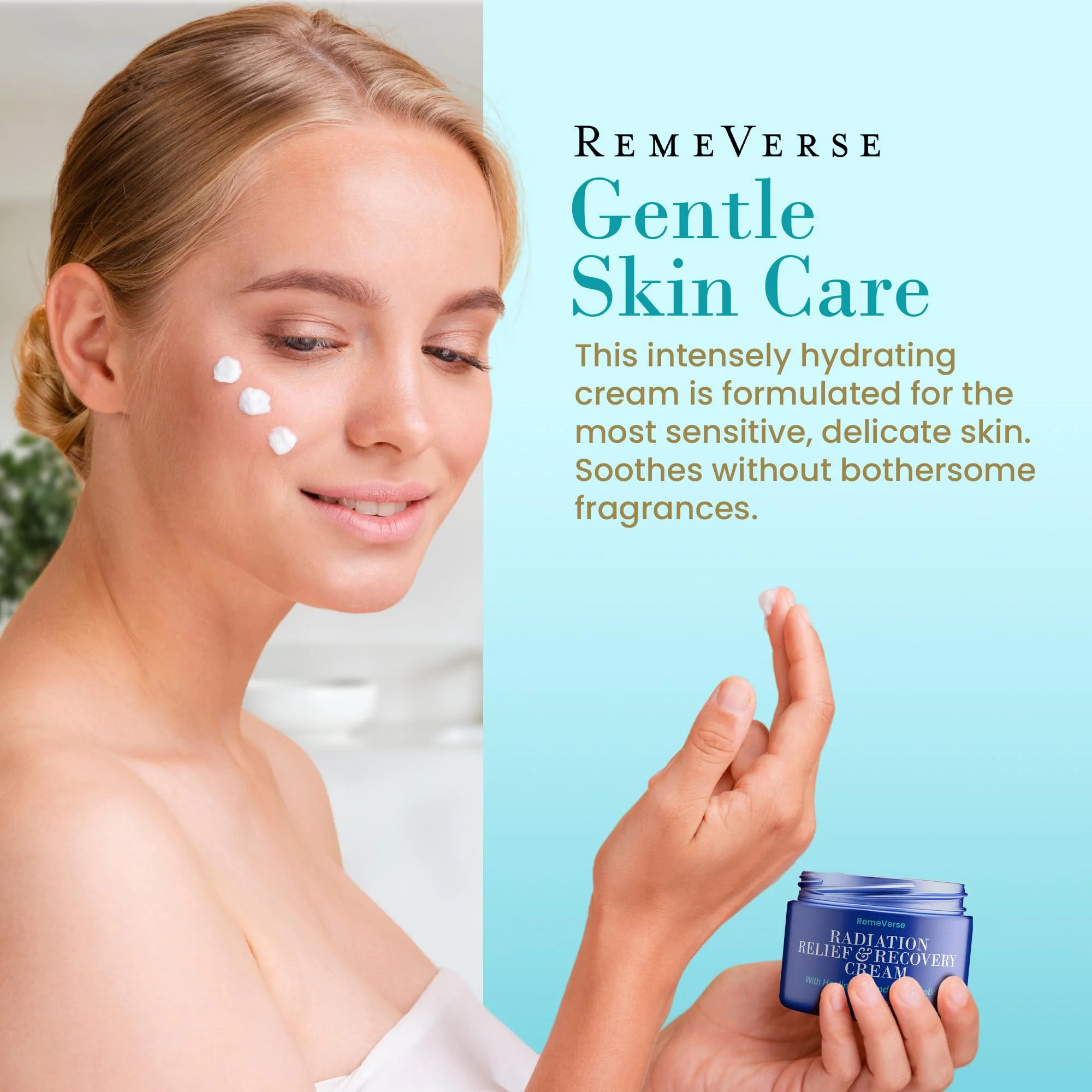 RemeVerse Radiation Cream – Unscented, Gentle, Hyaluronic Acid, Peptides & Calendula Cream for Burns, Soothing Skin and Hydrate Sensitive Skin, Radiation Treatment Skin Care – 6 fl oz - Image 7