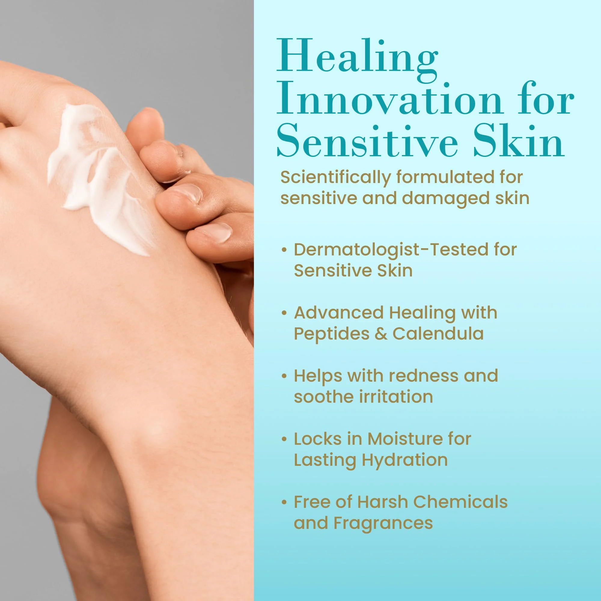 RemeVerse Radiation Cream – Unscented, Gentle, Hyaluronic Acid, Peptides & Calendula Cream for Burns, Soothing Skin and Hydrate Sensitive Skin, Radiation Treatment Skin Care – 6 fl oz - Image 9
