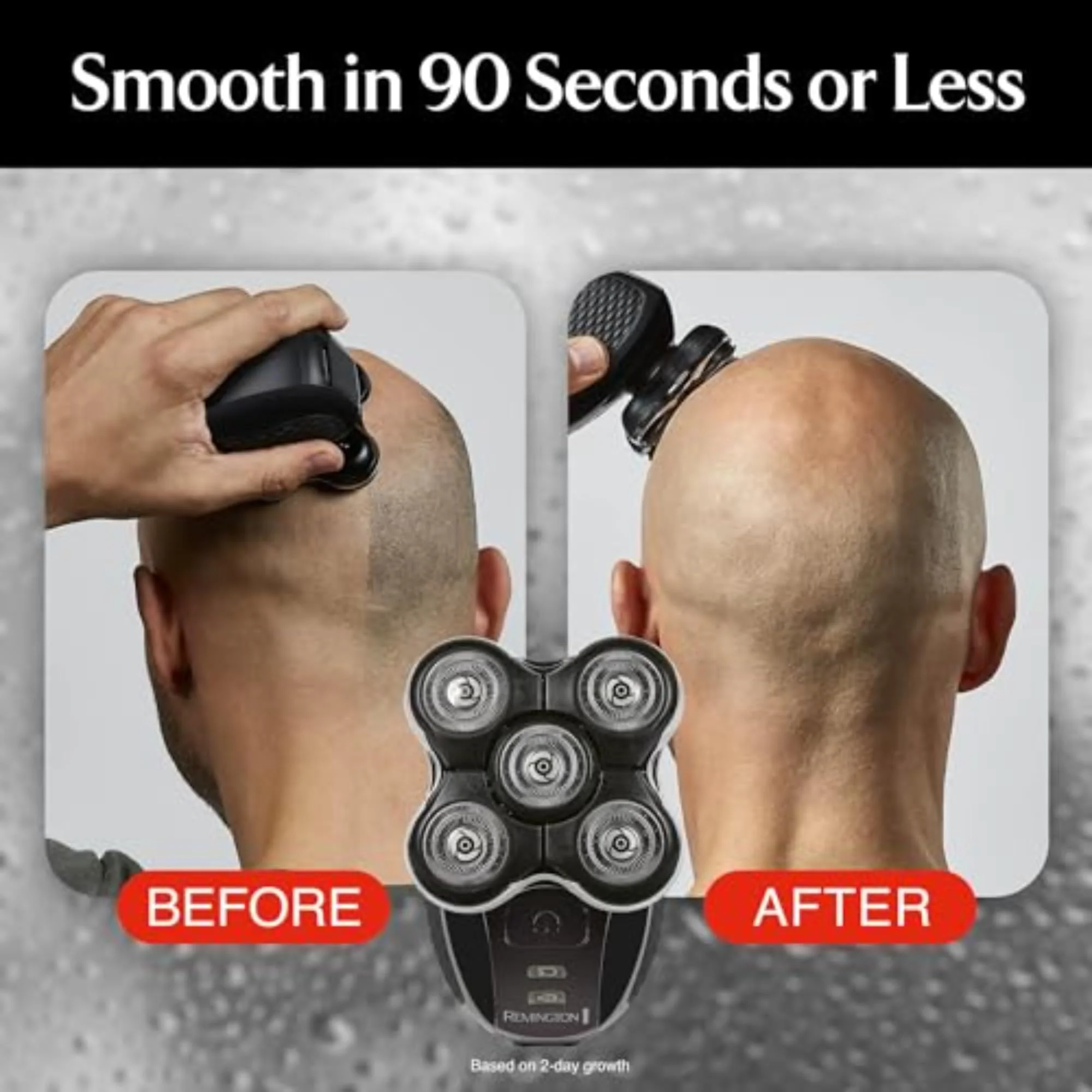 Remington Balder Boss Electric Razor for Head XR7120 - Premier Wet/Dry Bald Head Shaver, Japanese Steel Blades, Cordless Rechargeable, Effortless Head Shaving with Precision Dual Track Heads - Image 2