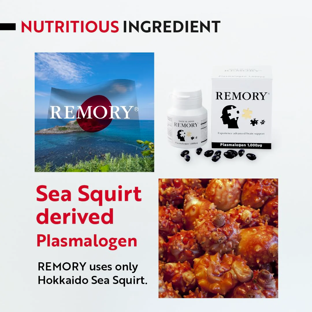 REMORY Plasmalogen Sea Squirt Supplement - Brain Health Supplement - 30 Days Supply - Image 4