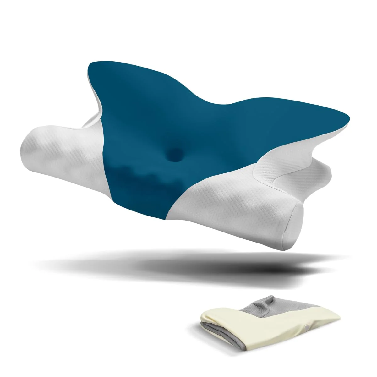 RENPHO Ultra Pain Relief Neck Pillow, Ergonomic Contour Memory Form Pillow for Side Back Stomach Sleeper with 2 Cooling Pillowcases, Orthopedic Cervical Pillow for Adult - Image 2