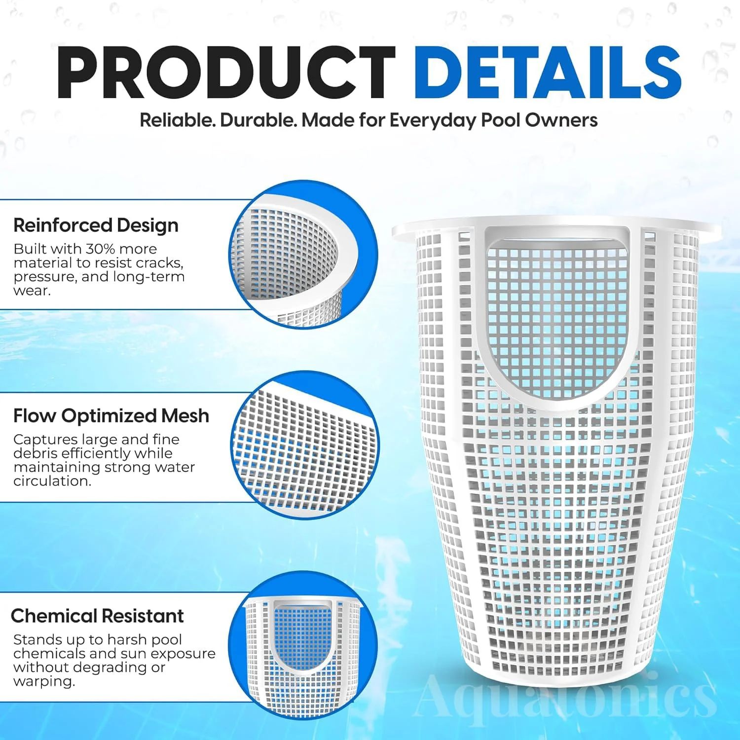 Replacement 070387 Pump Basket for Whisperflo - Intelliflo Pool Pumps - Heavy-Duty Strainer Basket Compatible with 070387Z, B-199, 91110040, 310-3210 - Pool Filter Basket with 1-Year Warranty - Image 5