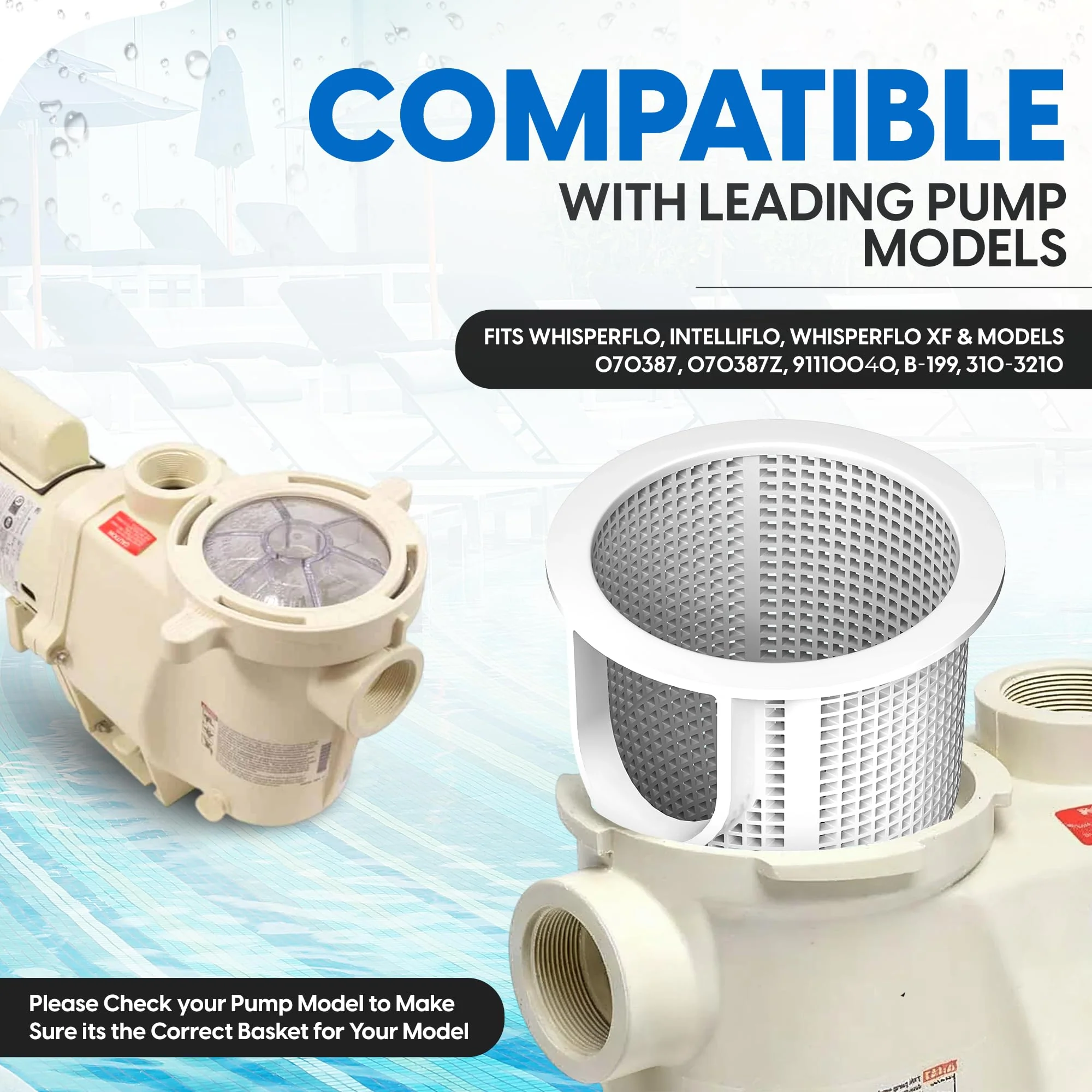 Replacement 070387 Pump Basket for Whisperflo - Intelliflo Pool Pumps - Heavy-Duty Strainer Basket Compatible with 070387Z, B-199, 91110040, 310-3210 - Pool Filter Basket with 1-Year Warranty - Image 7