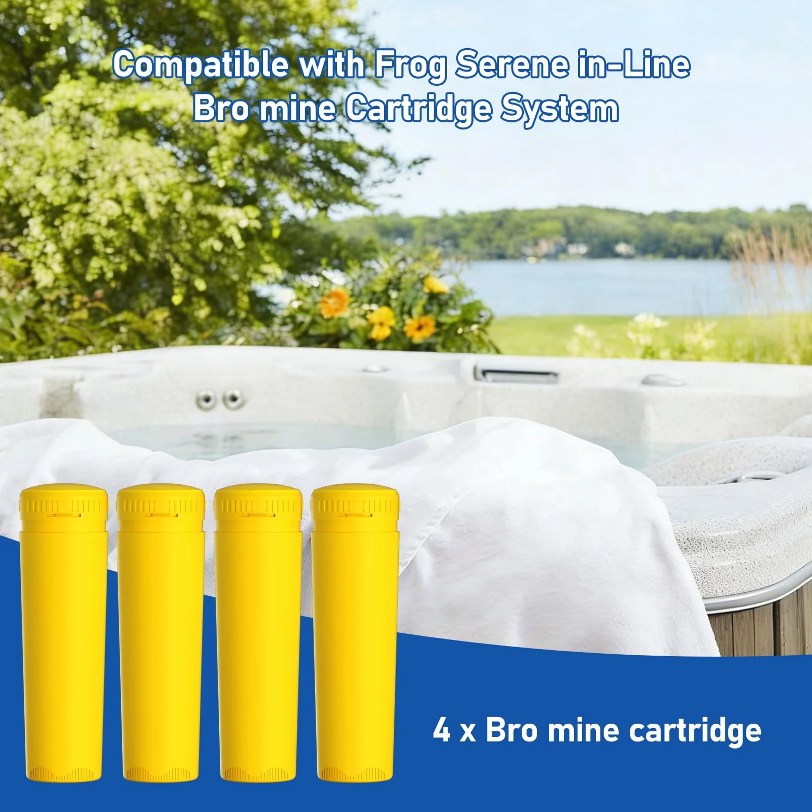 Replacement Bromine Cartridges Compatible with Hot Tub Frog Serene Floating System for up to 600 Gallons 4 Pack - Image 4