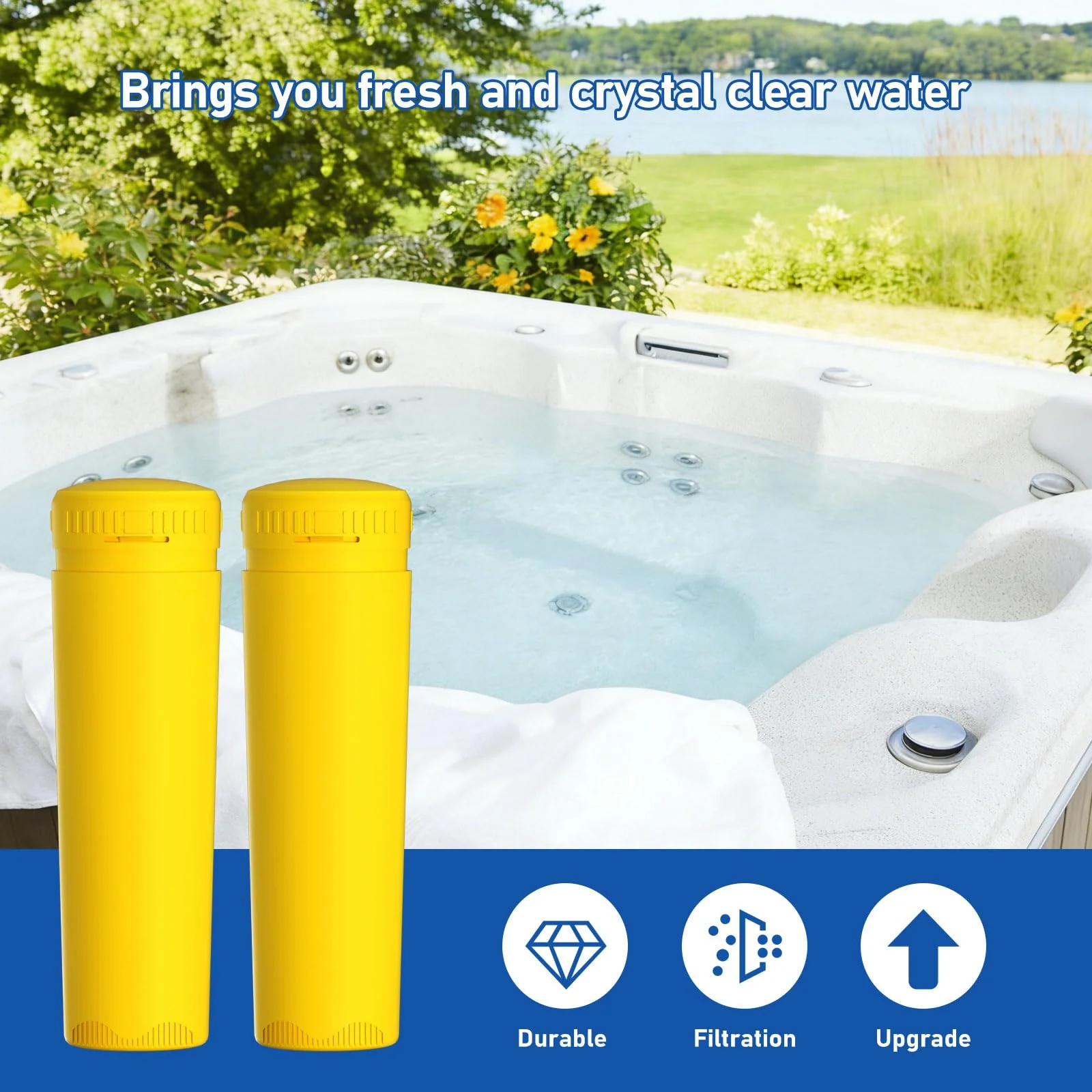 Replacement Bromine Cartridges Compatible with Hot Tub Frog Serene Floating System for up to 600 Gallons 4 Pack - Image 5