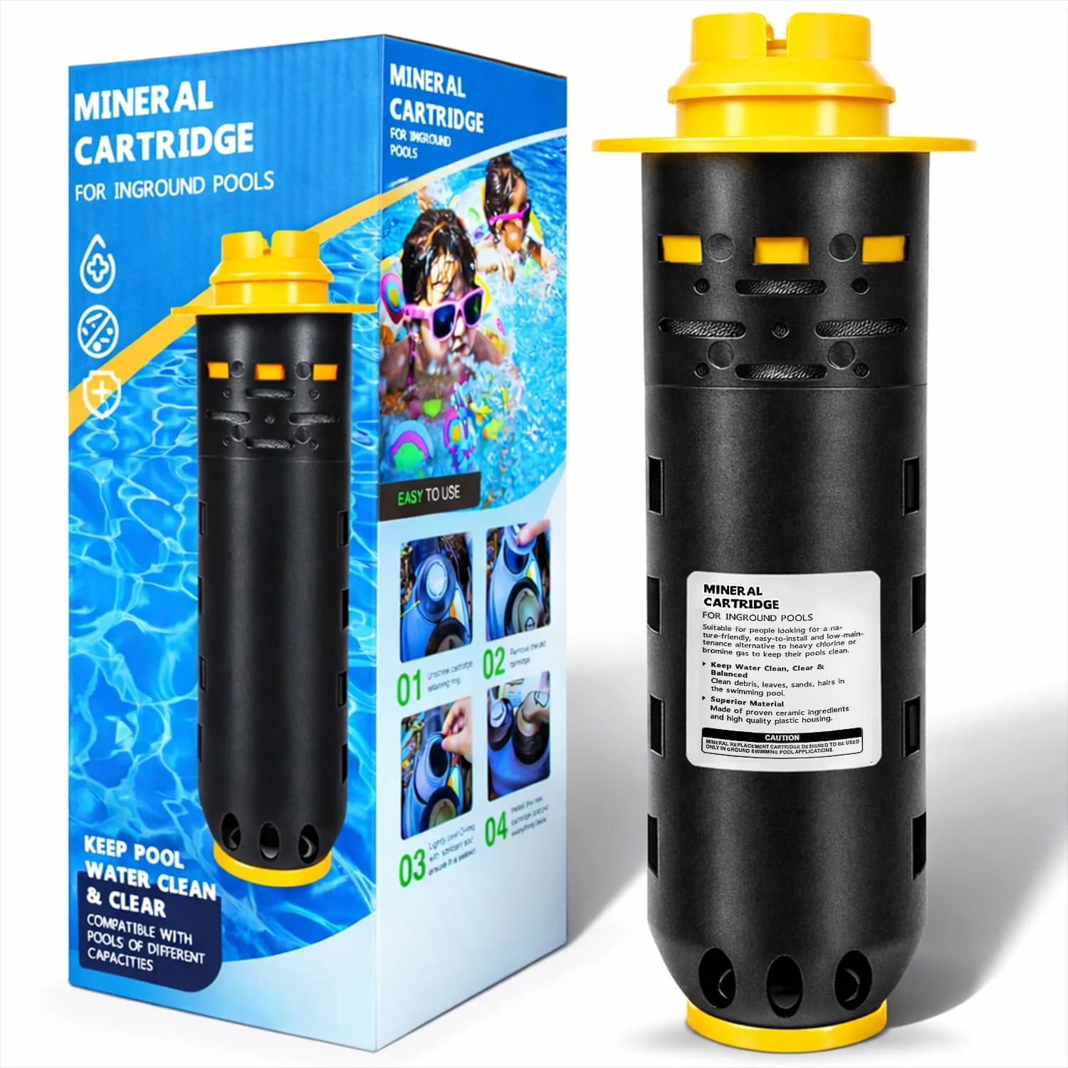 Replacement for Nature2 Duoclear 25 35 Mineral Cartridge W28000 W28001 Fit for All Zodiac DuoClear Fusion Soft Vision Pro Above Ground Ingroud Pool system, for up to 35,000 Gallons Pool - Image 2
