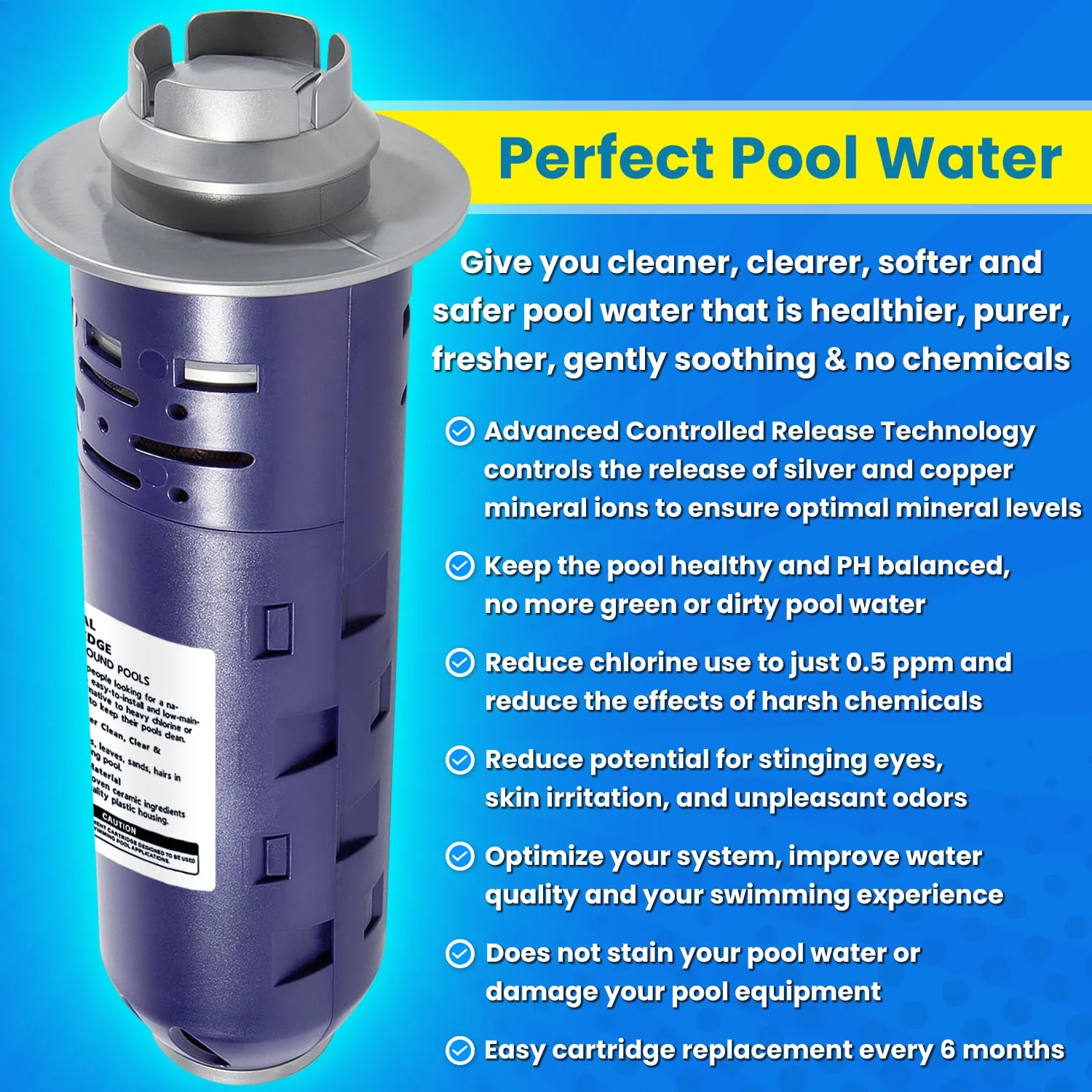 Replacement for Nature2 Duoclear 25 35 Mineral Cartridge W28000 W28001 for All Zodiac Duoclear & Nature2 Fusion, Fusion Soft, Vision Pro System Aboveground Ingroud Swimming Pool Up to 35,000 Gallons - Image 6