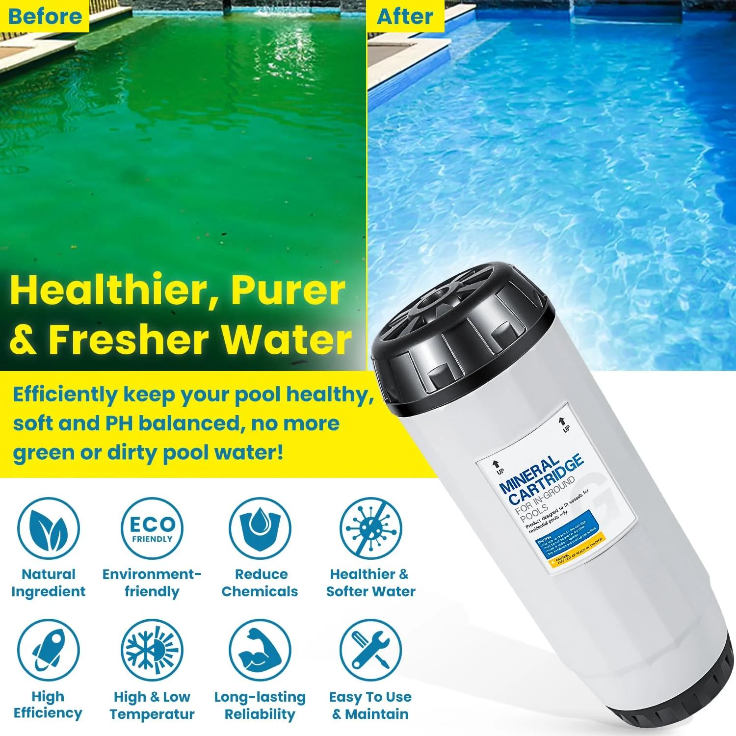 Replacement For Nature2 G35 Mineral Cartridge W28135 N2CG35 W26735 for All Zodiac Limited & Professional G or Pro G Plus Vessel Inground Swimming Pool System W25904 & W20011 Pools Up To 35,000 Gallons - Image 7