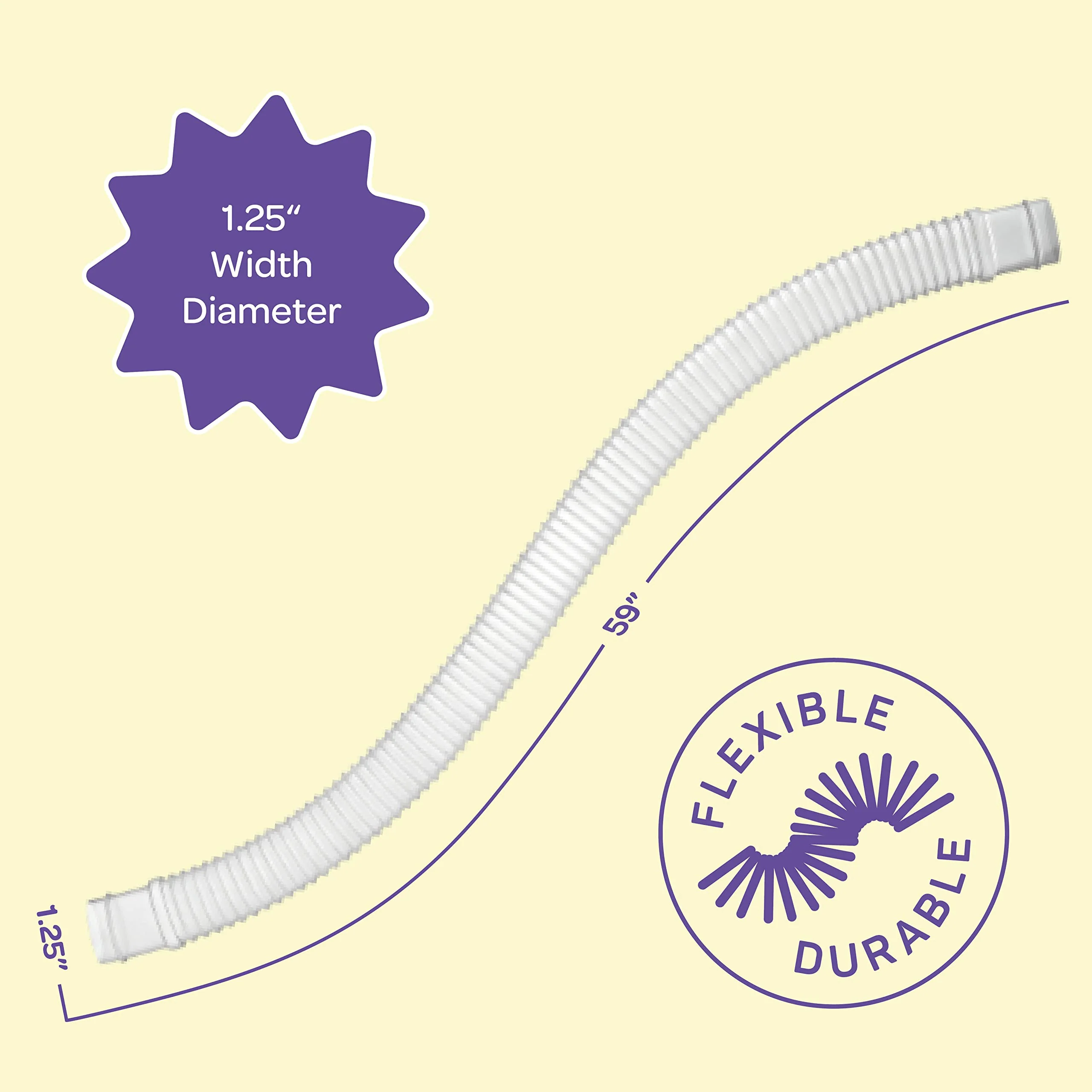Replacement Hose For Above Ground Pools [Set of 2] 1.25" Diameter, 59" Long Accessory Pool Pump Replacement Hose - Filter Pump Hose Compatible with Intex Pump Models #607/#637 - Image 6